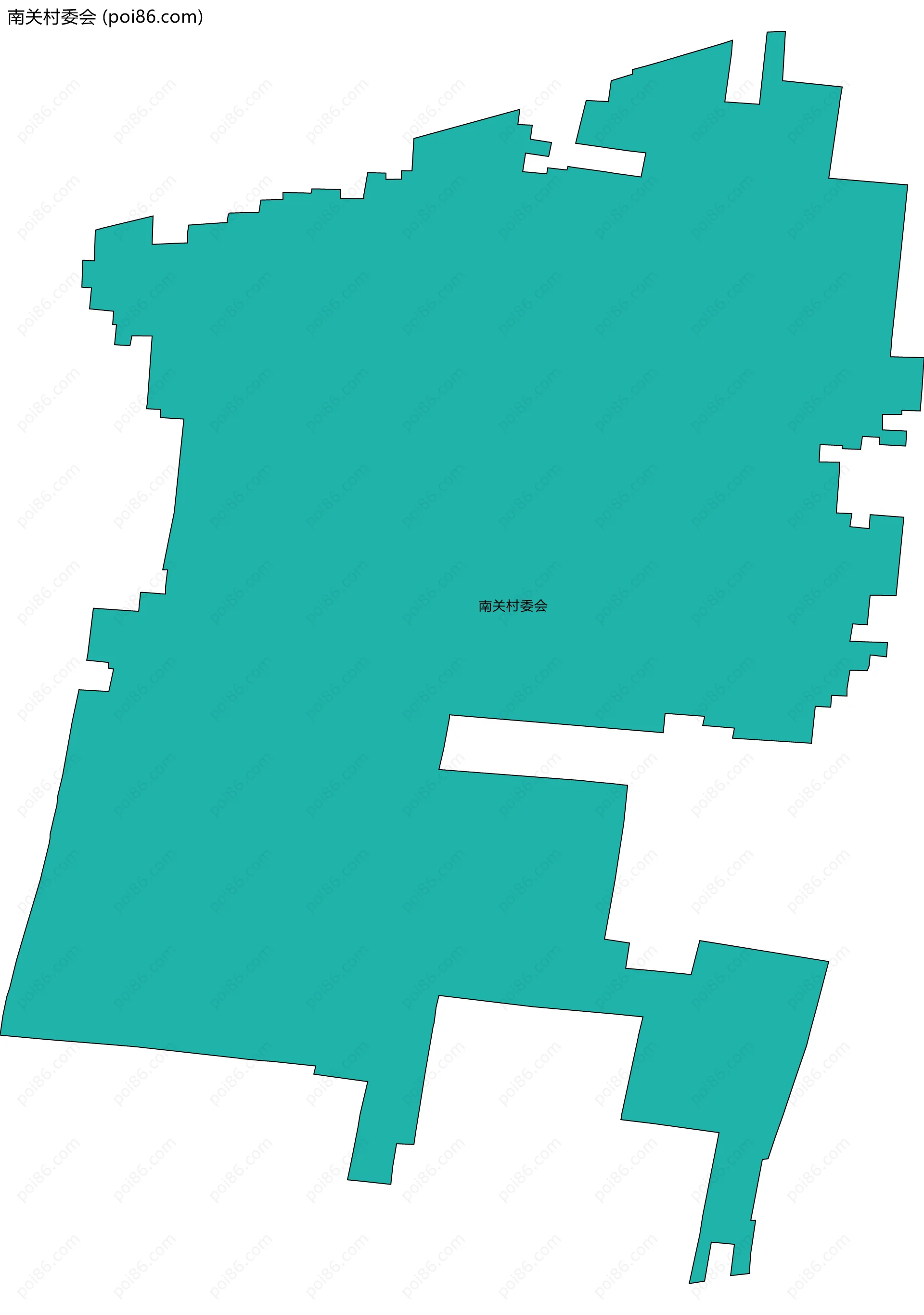 南关村委会边界地图