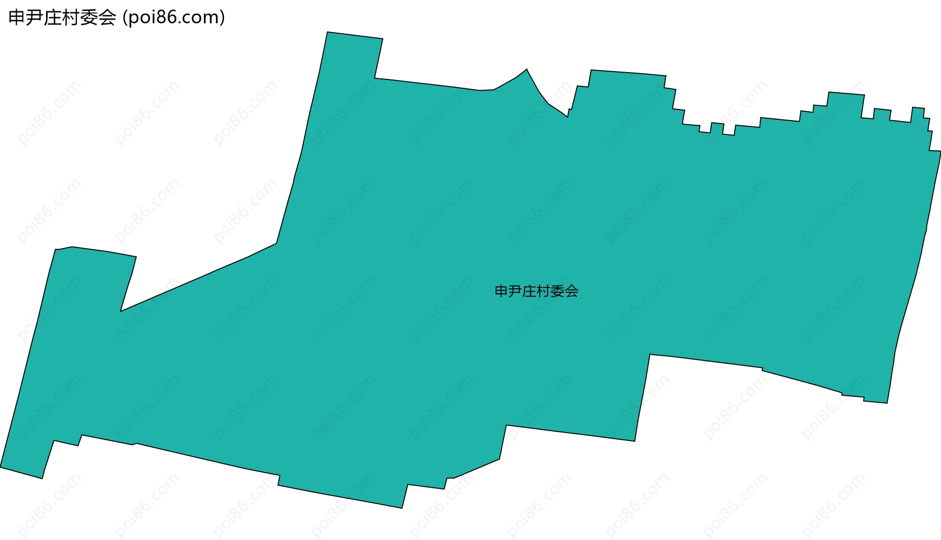 申尹庄村委会边界地图