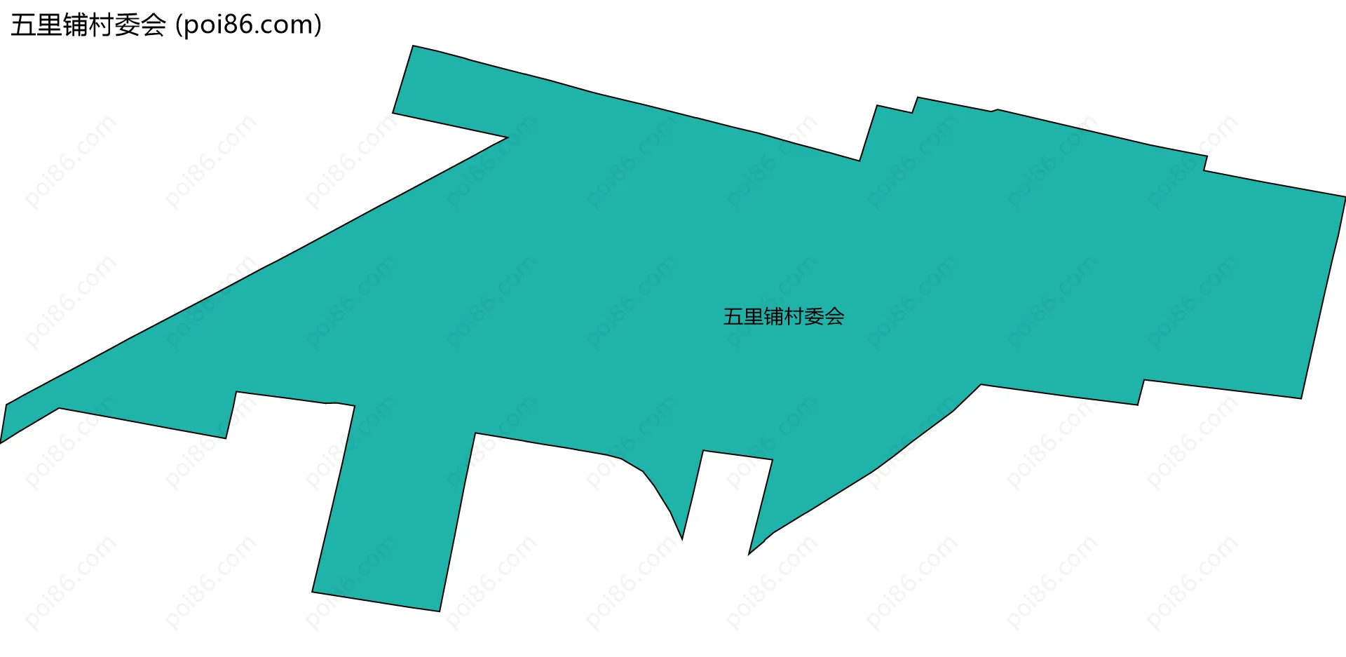 五里铺村委会边界地图