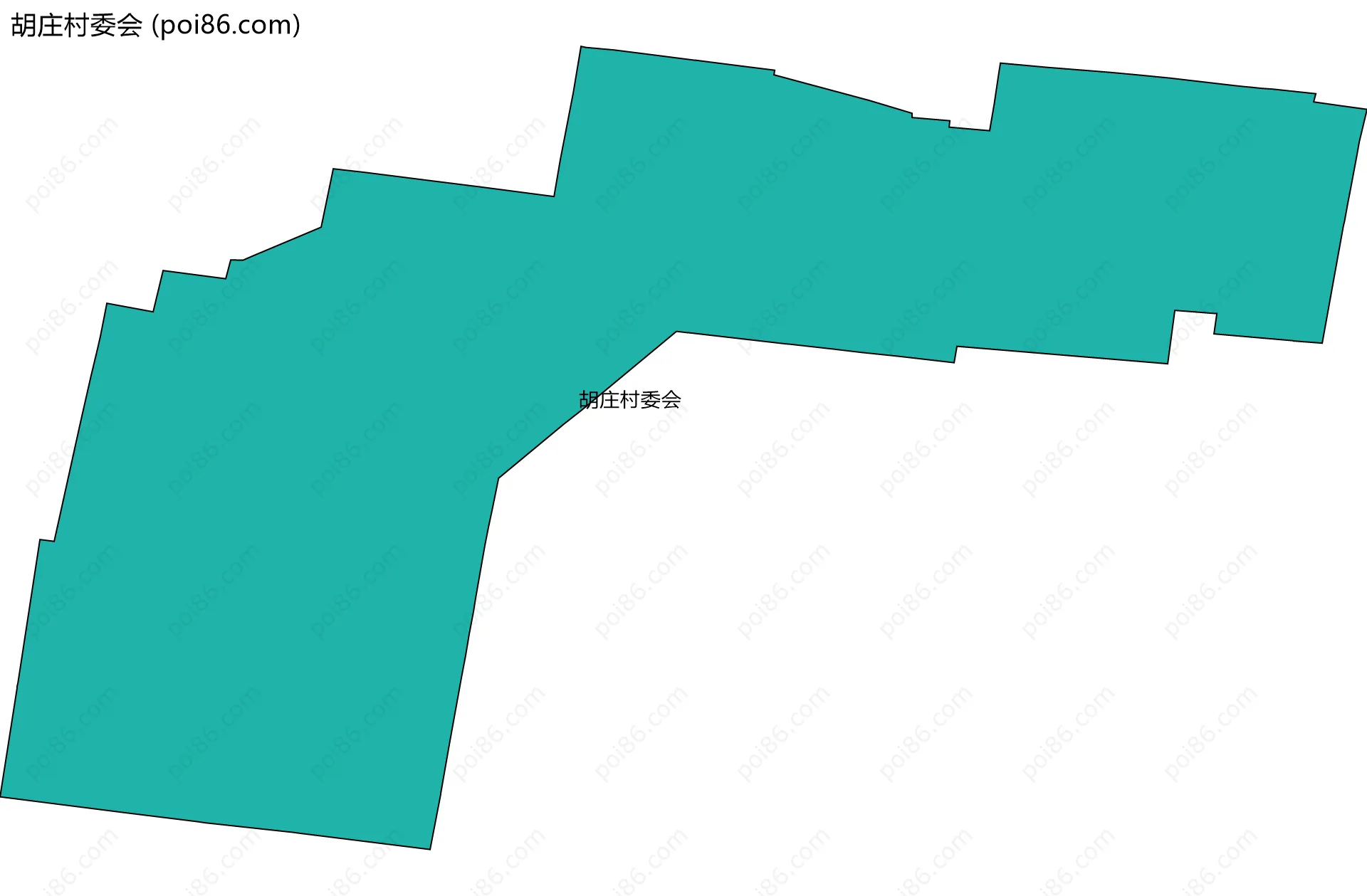 胡庄村委会边界地图
