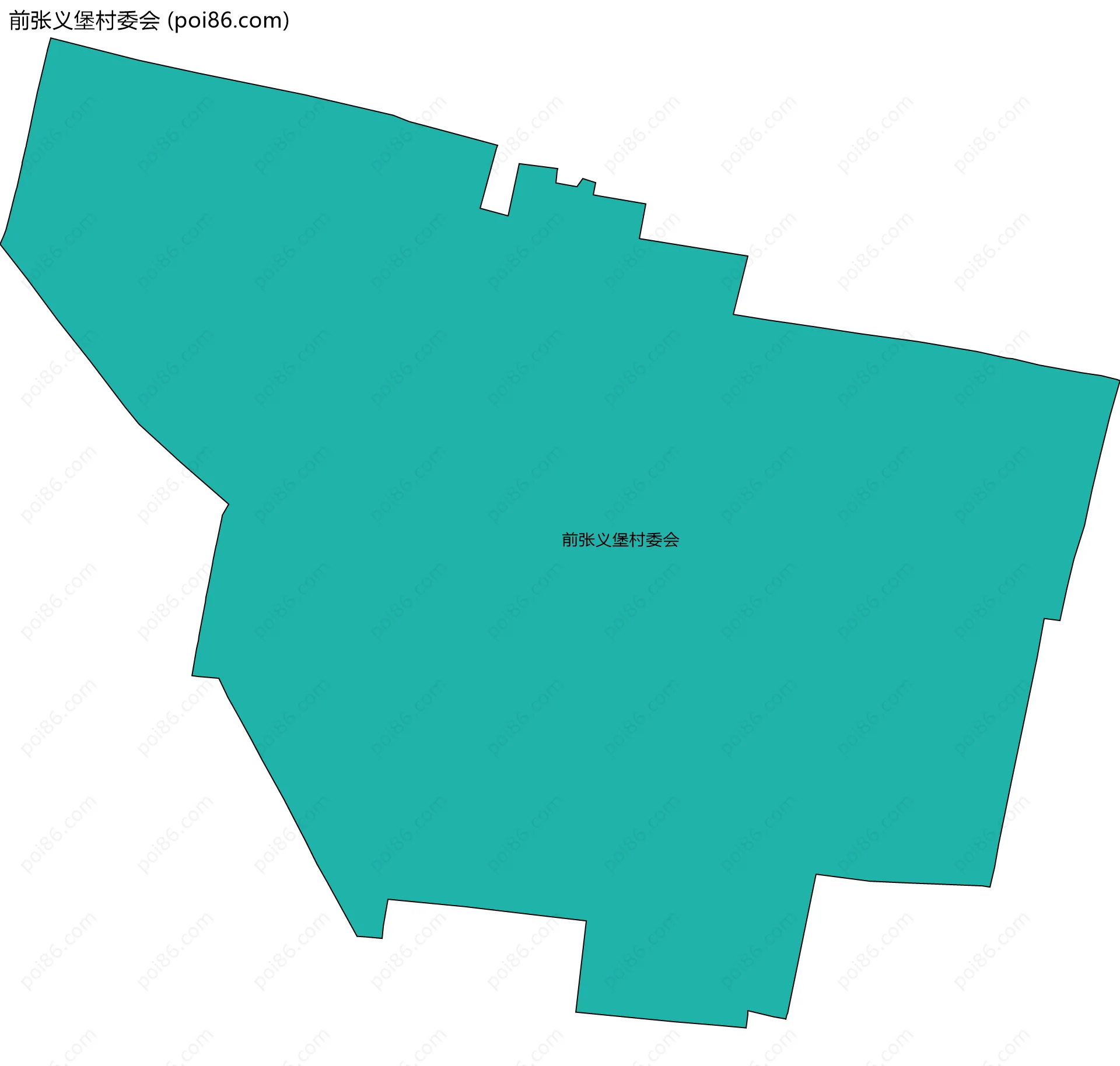 前张义堡村委会边界地图