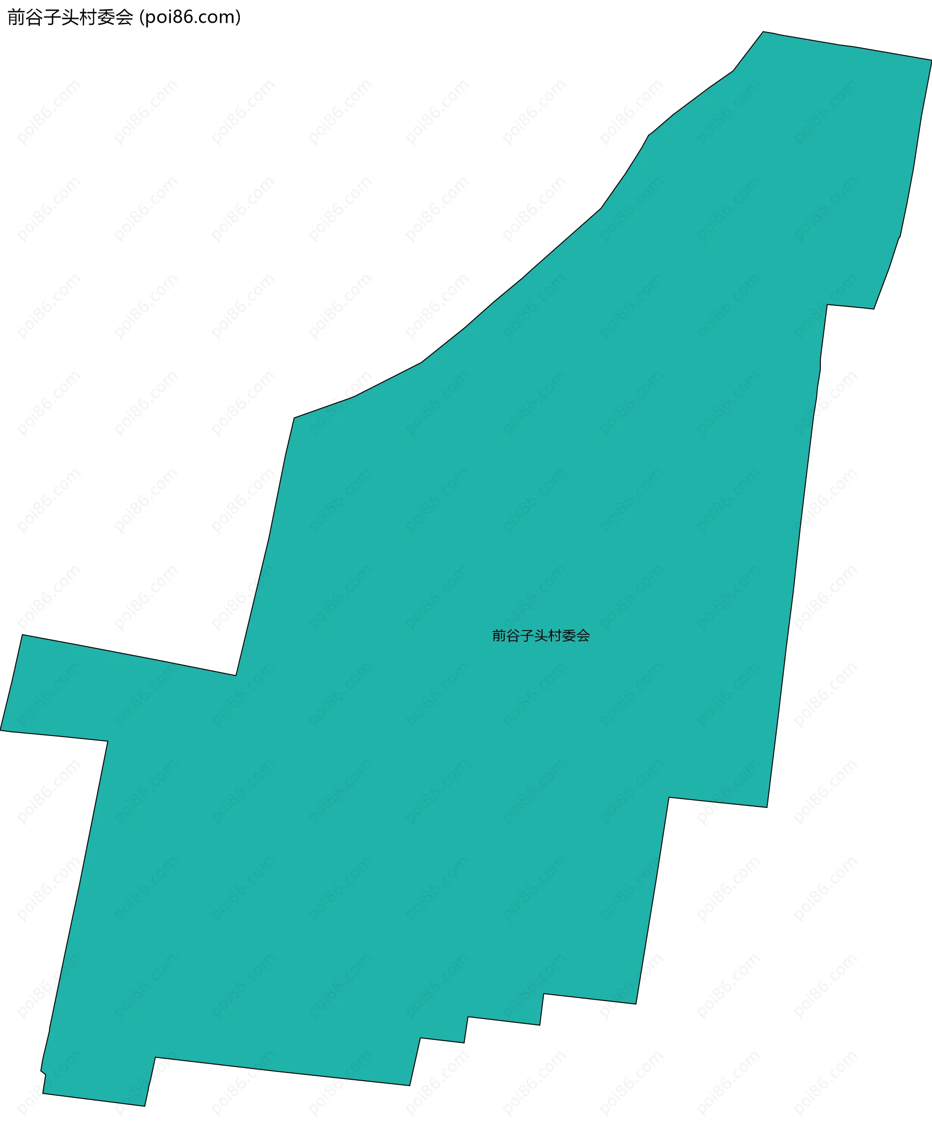 前谷子头村委会边界地图