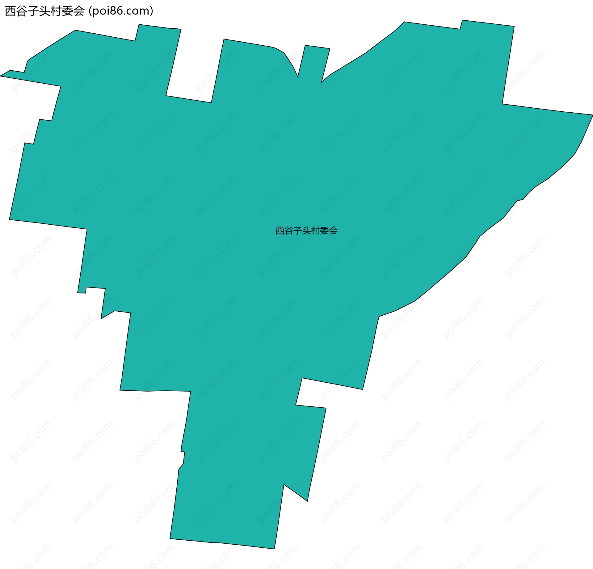 西谷子头村委会边界地图