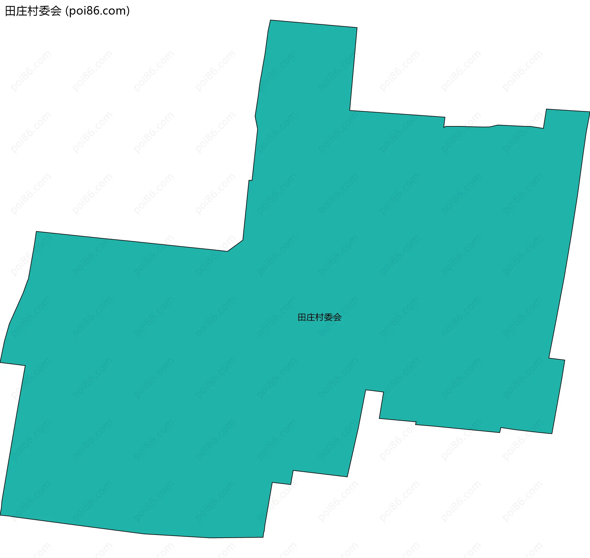 田庄村委会边界地图