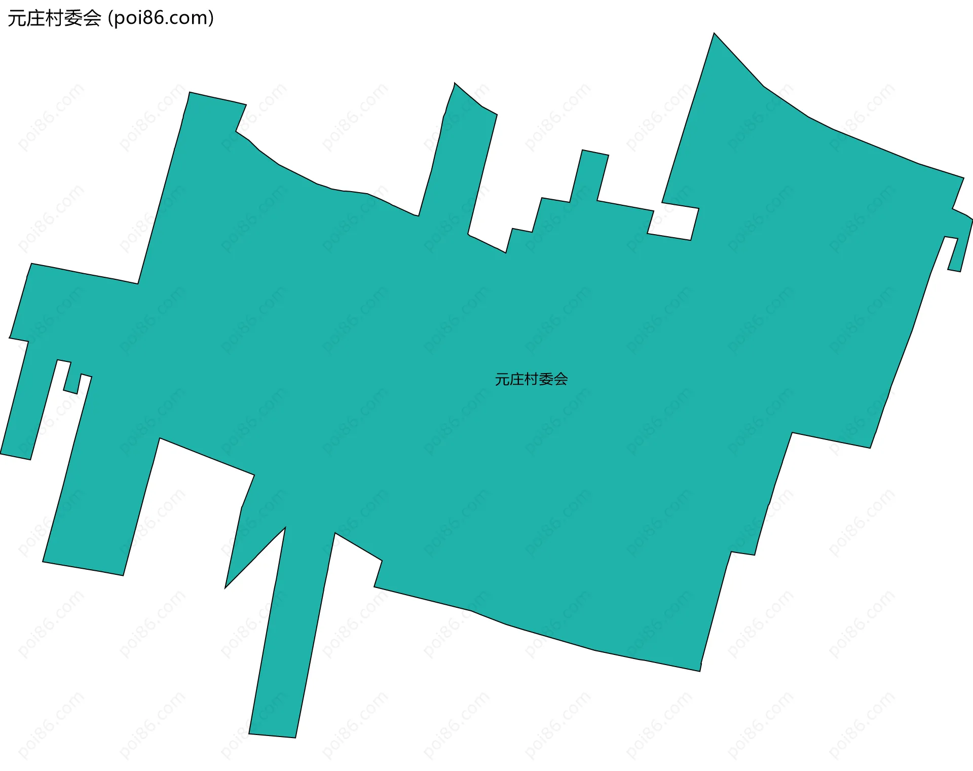 元庄村委会边界地图