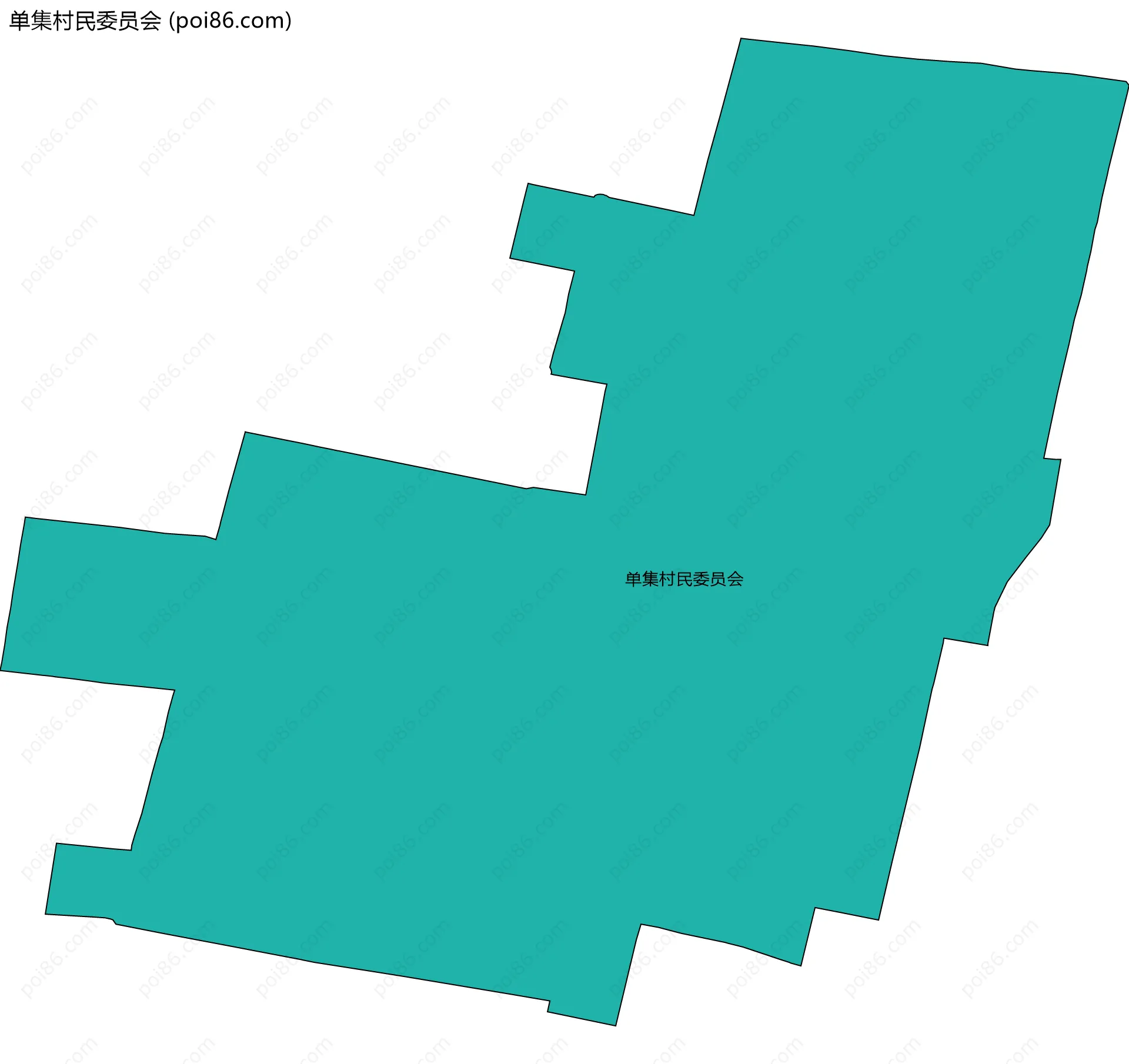 单集村民委员会边界地图