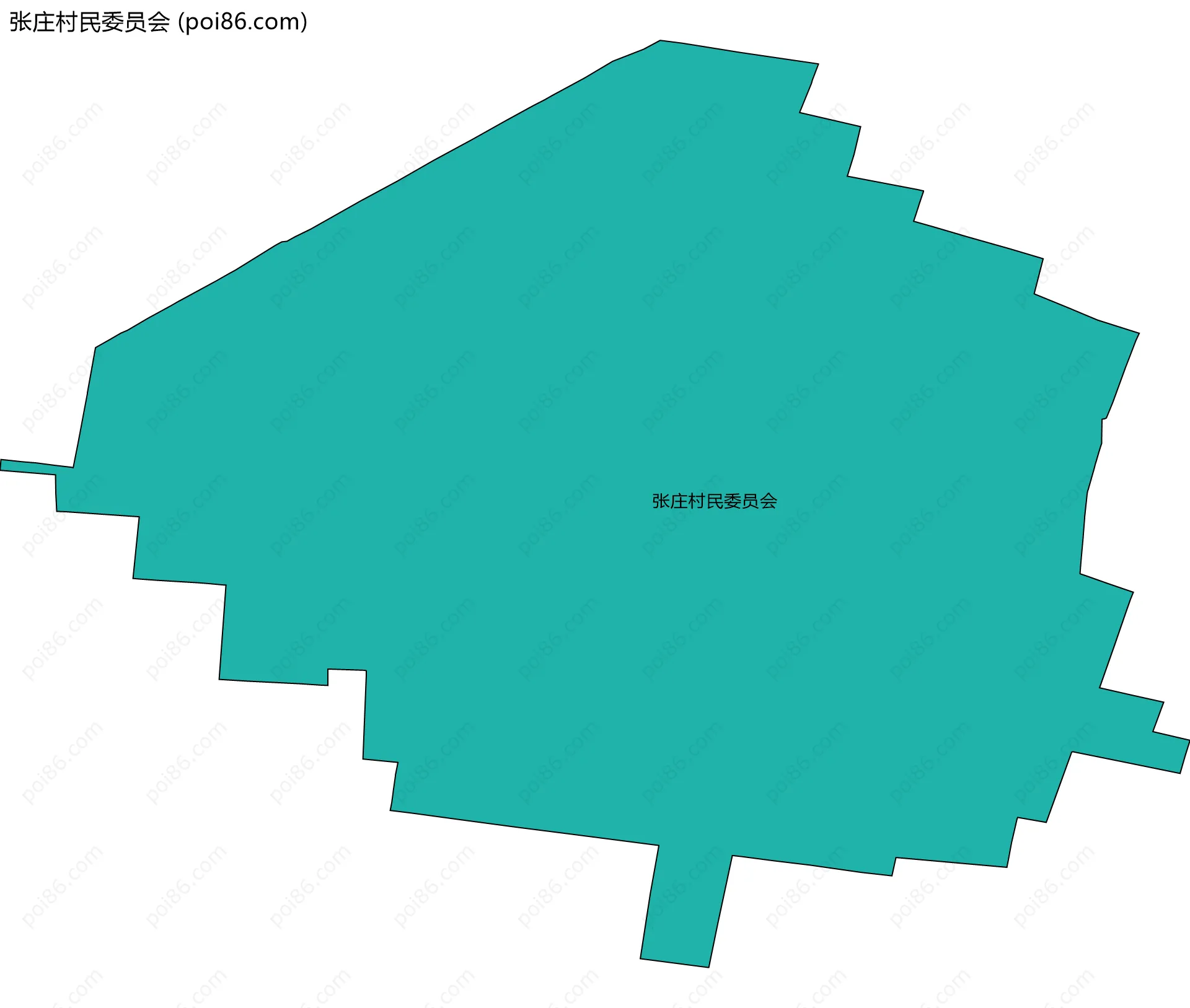 张庄村民委员会边界地图