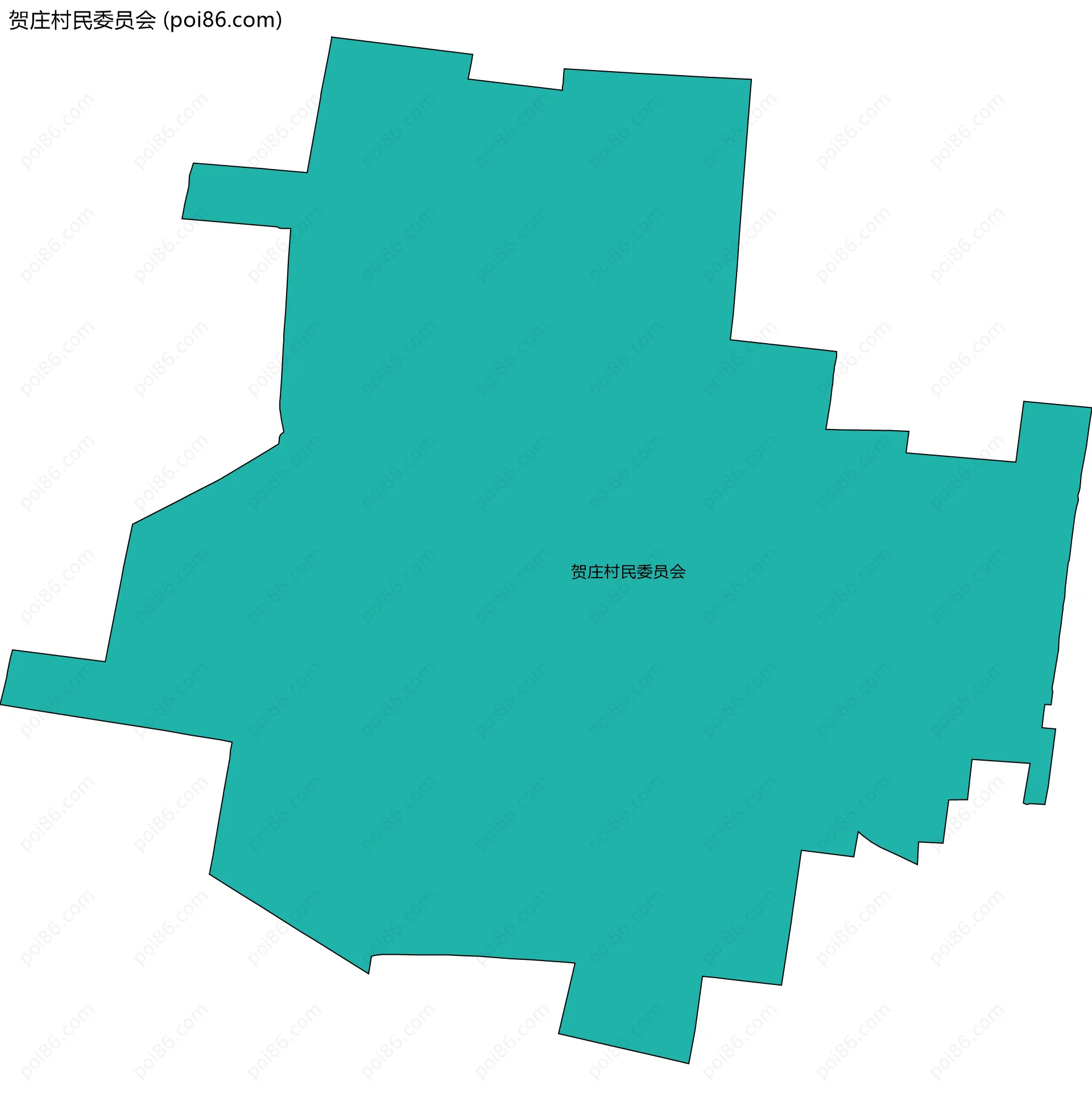 贺庄村民委员会边界地图