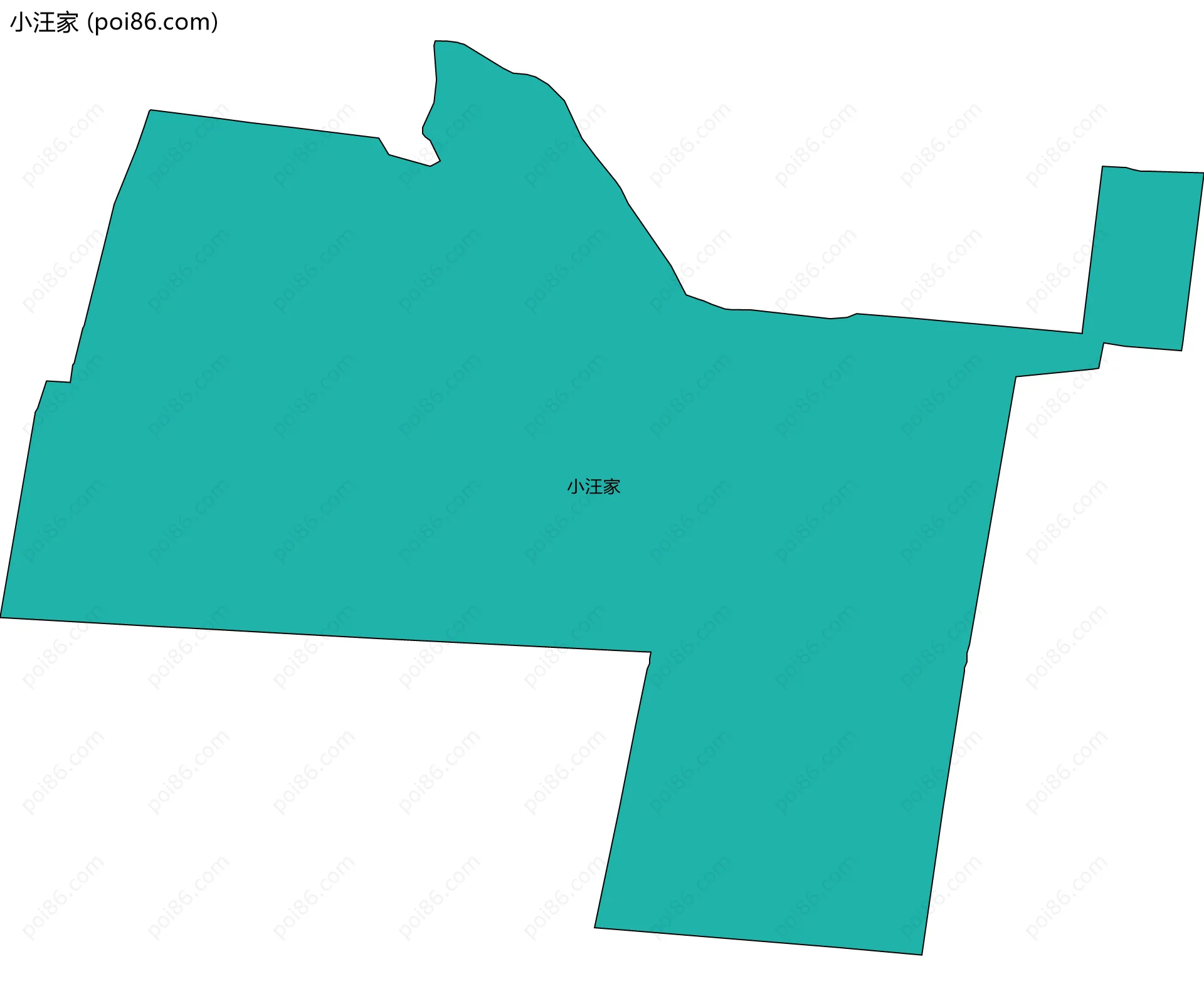 小汪家边界地图