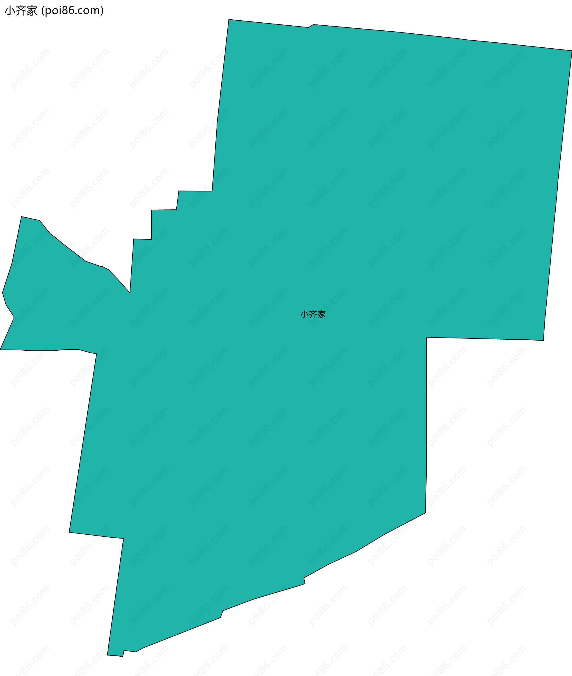 小齐家边界地图