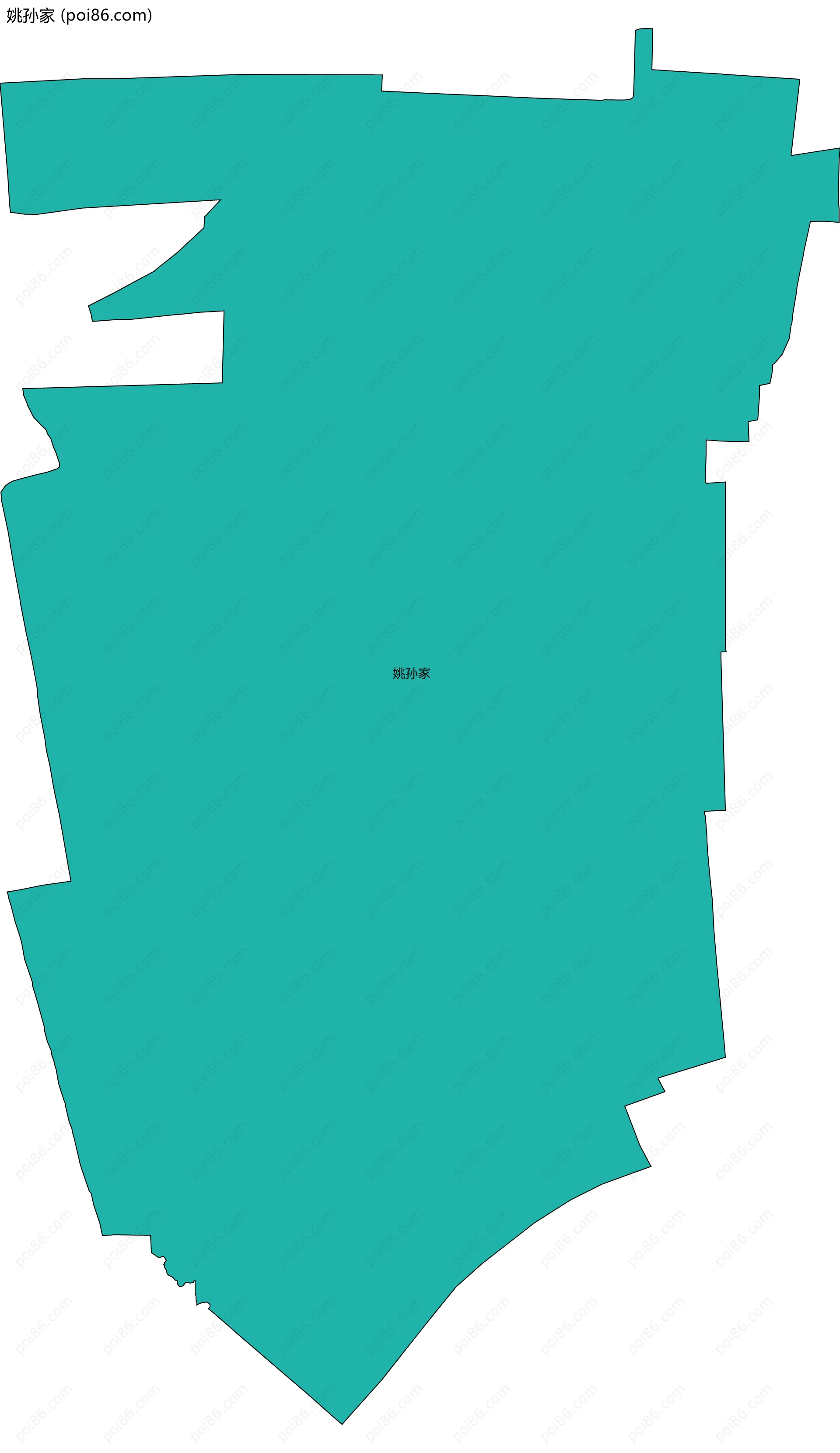 姚孙家边界地图