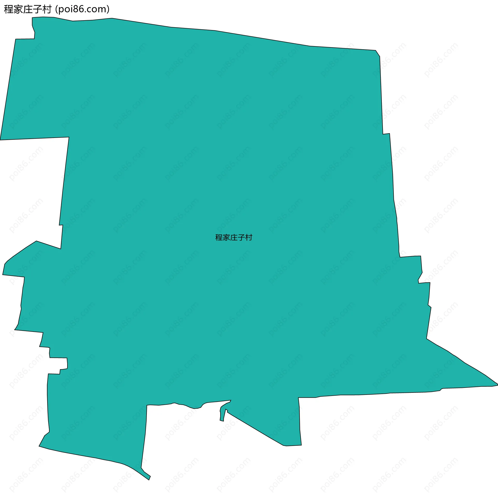 程家庄子村边界地图