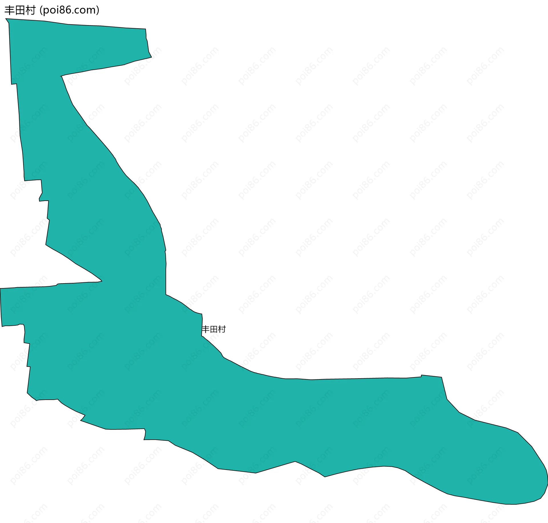 丰田村边界地图