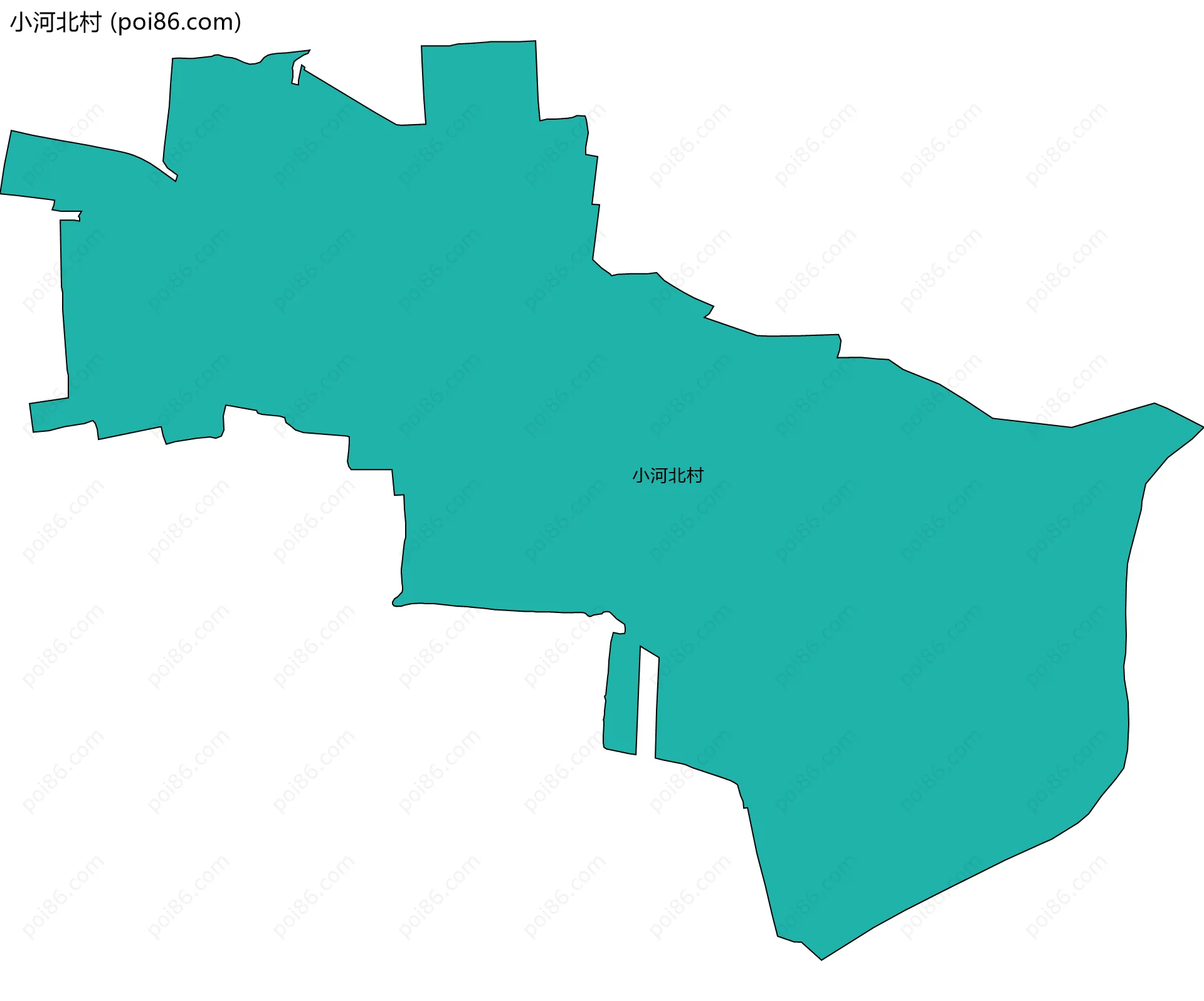 小河北村边界地图