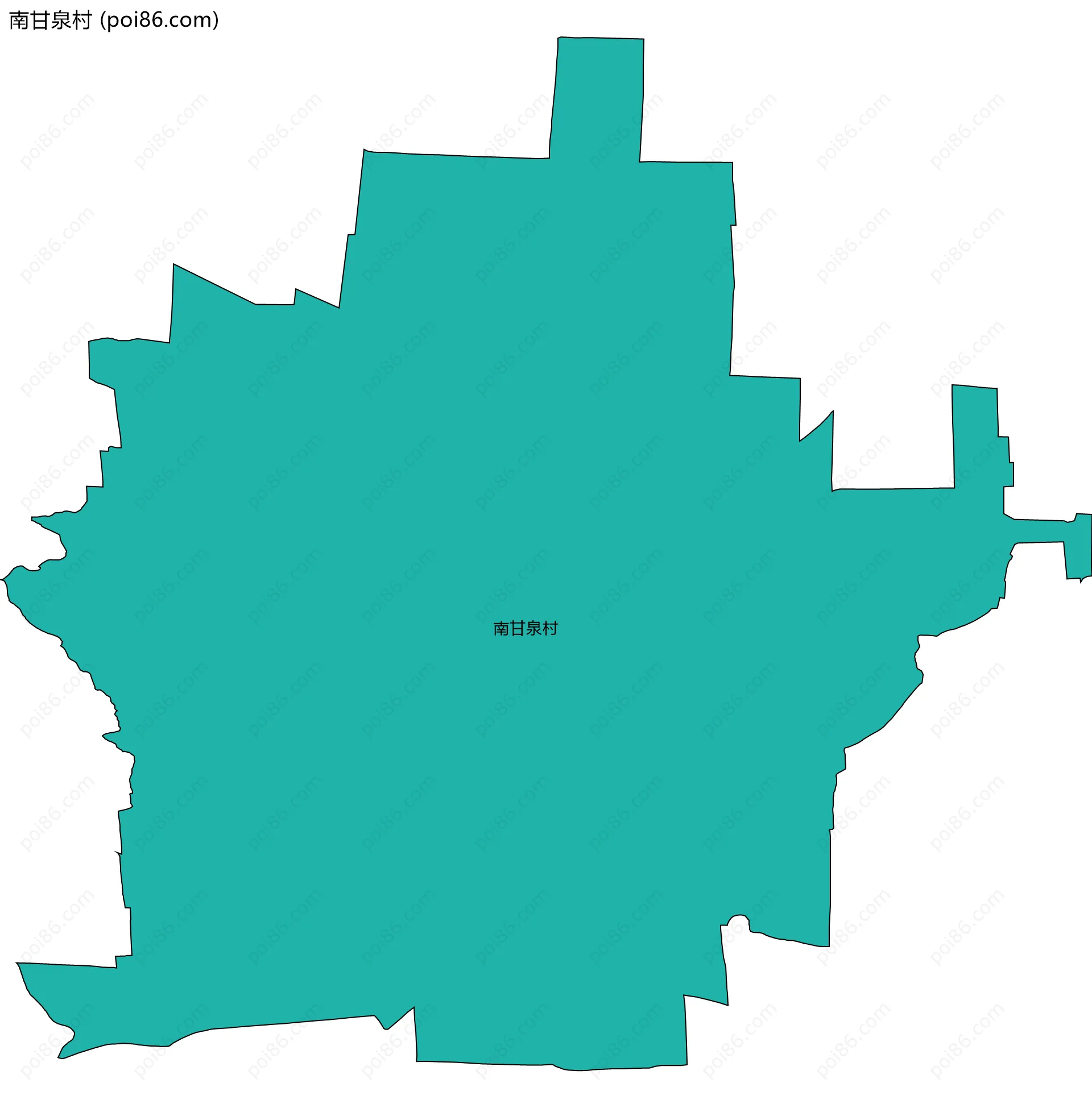 南甘泉村边界地图