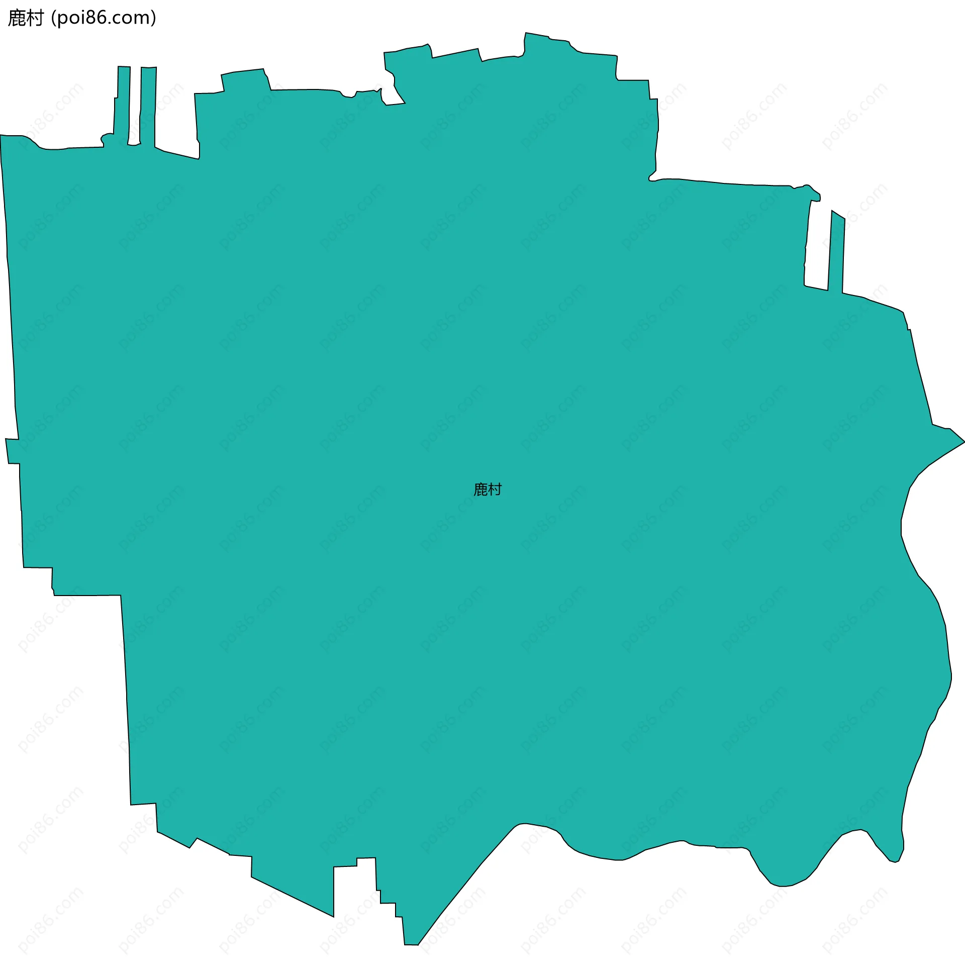 鹿村边界地图