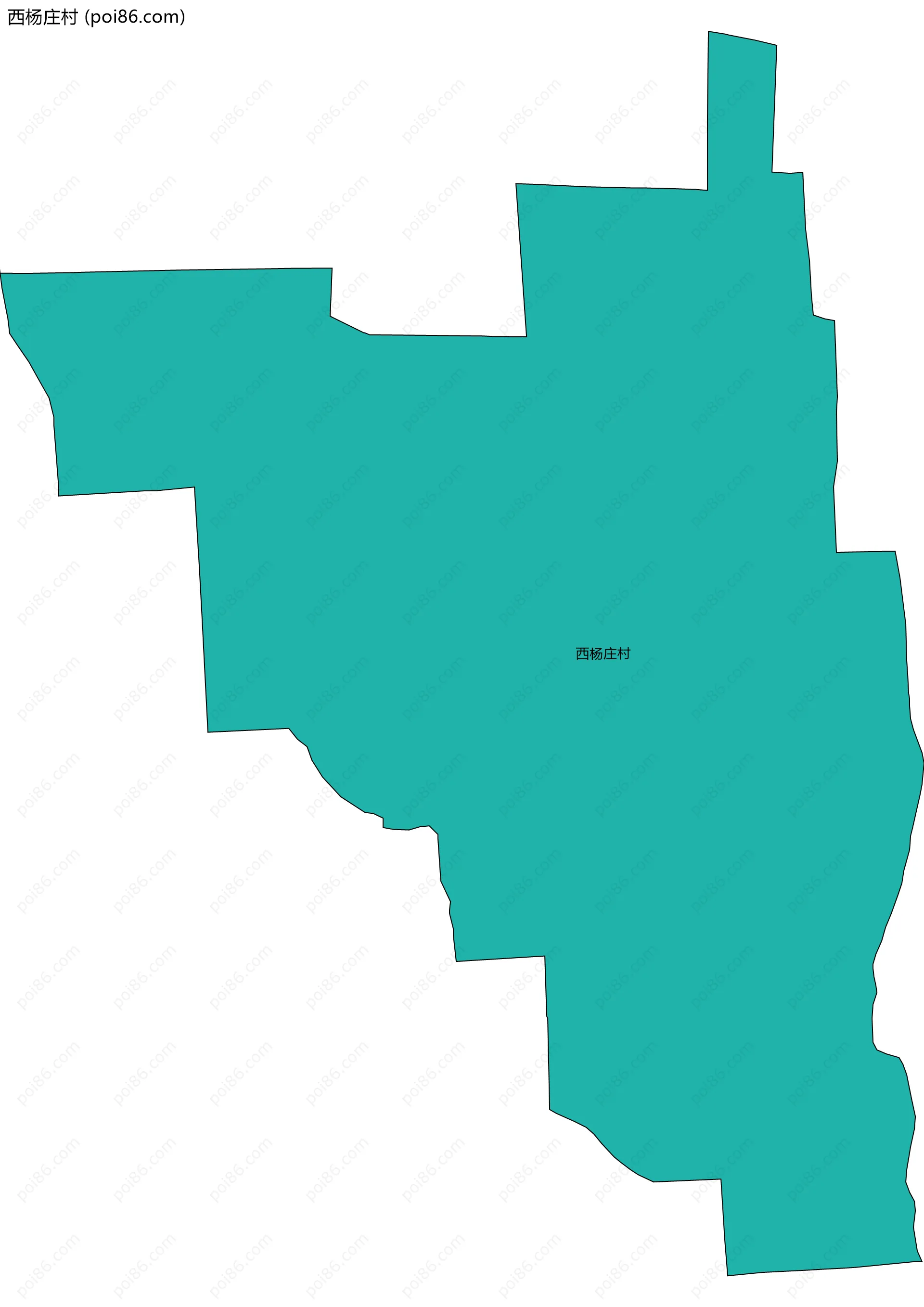 西杨庄村边界地图