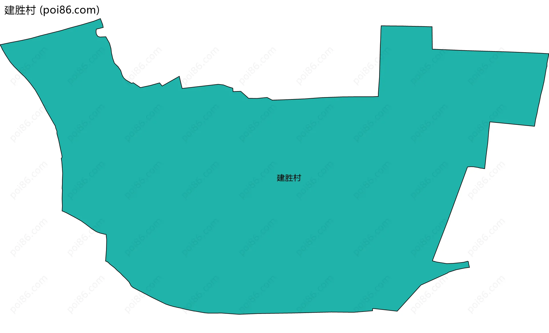 建胜村边界地图