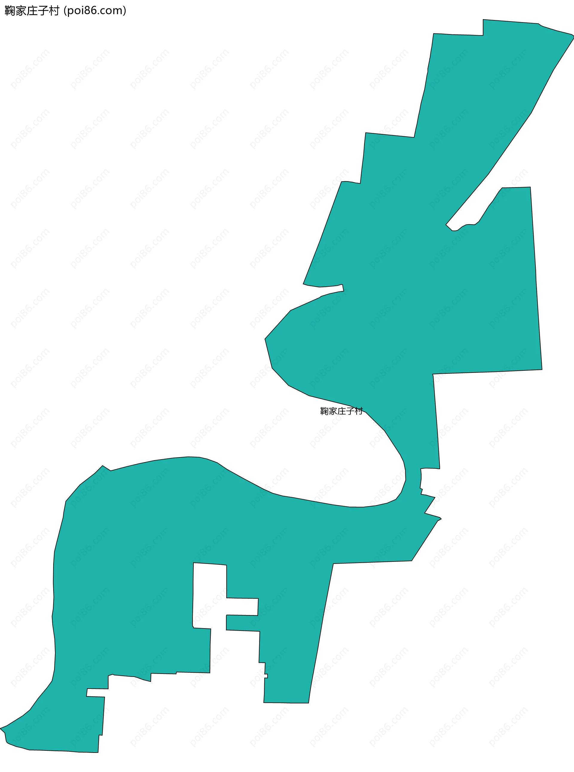 鞠家庄子村边界地图