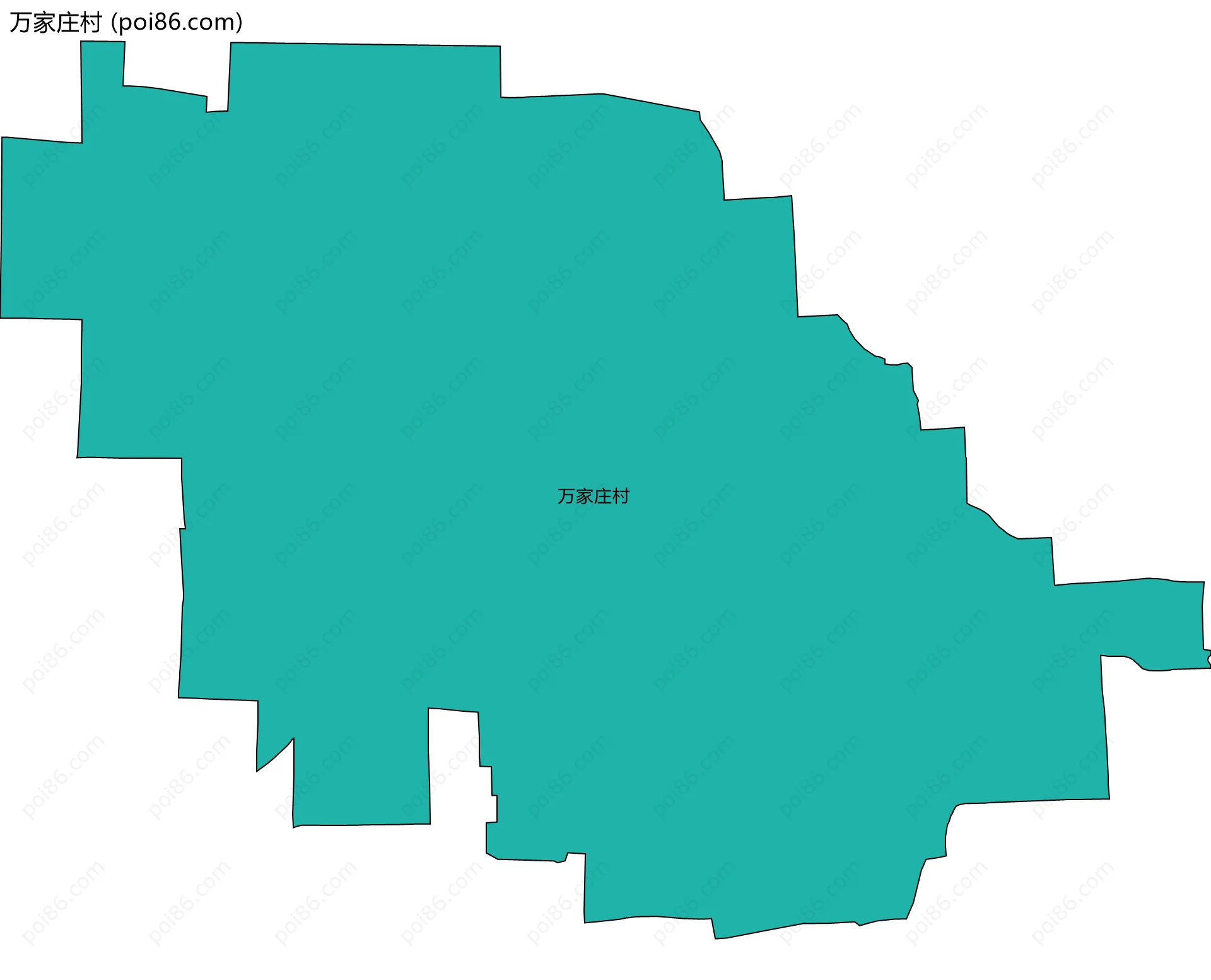 万家庄村边界地图