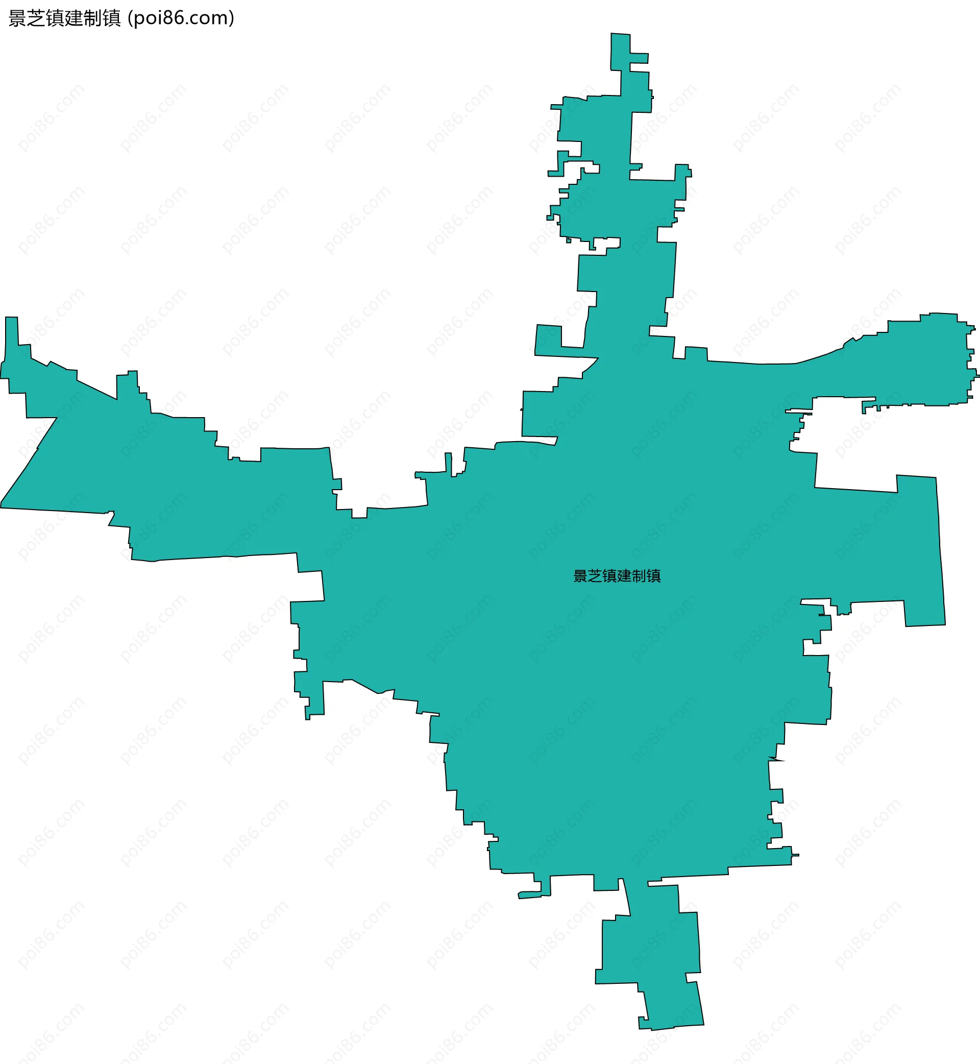 景芝镇建制镇边界地图