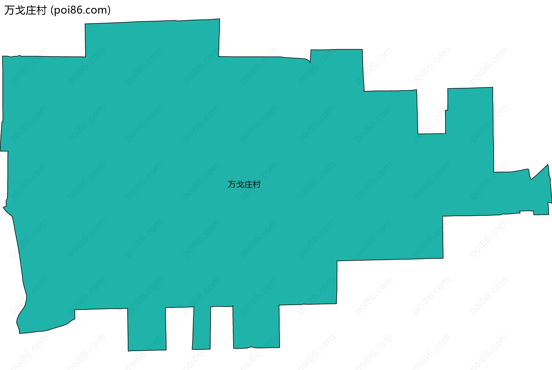 万戈庄村边界地图