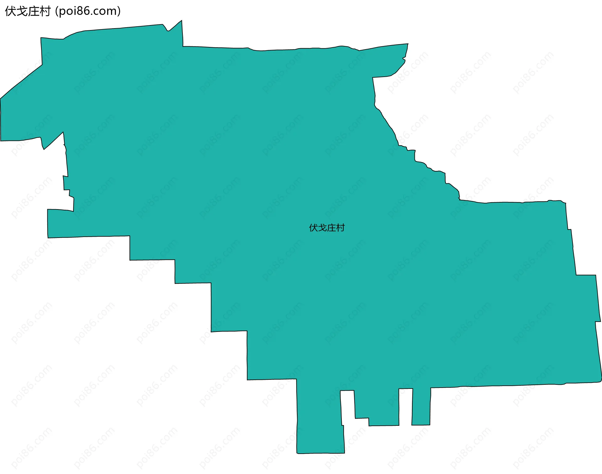 伏戈庄村边界地图