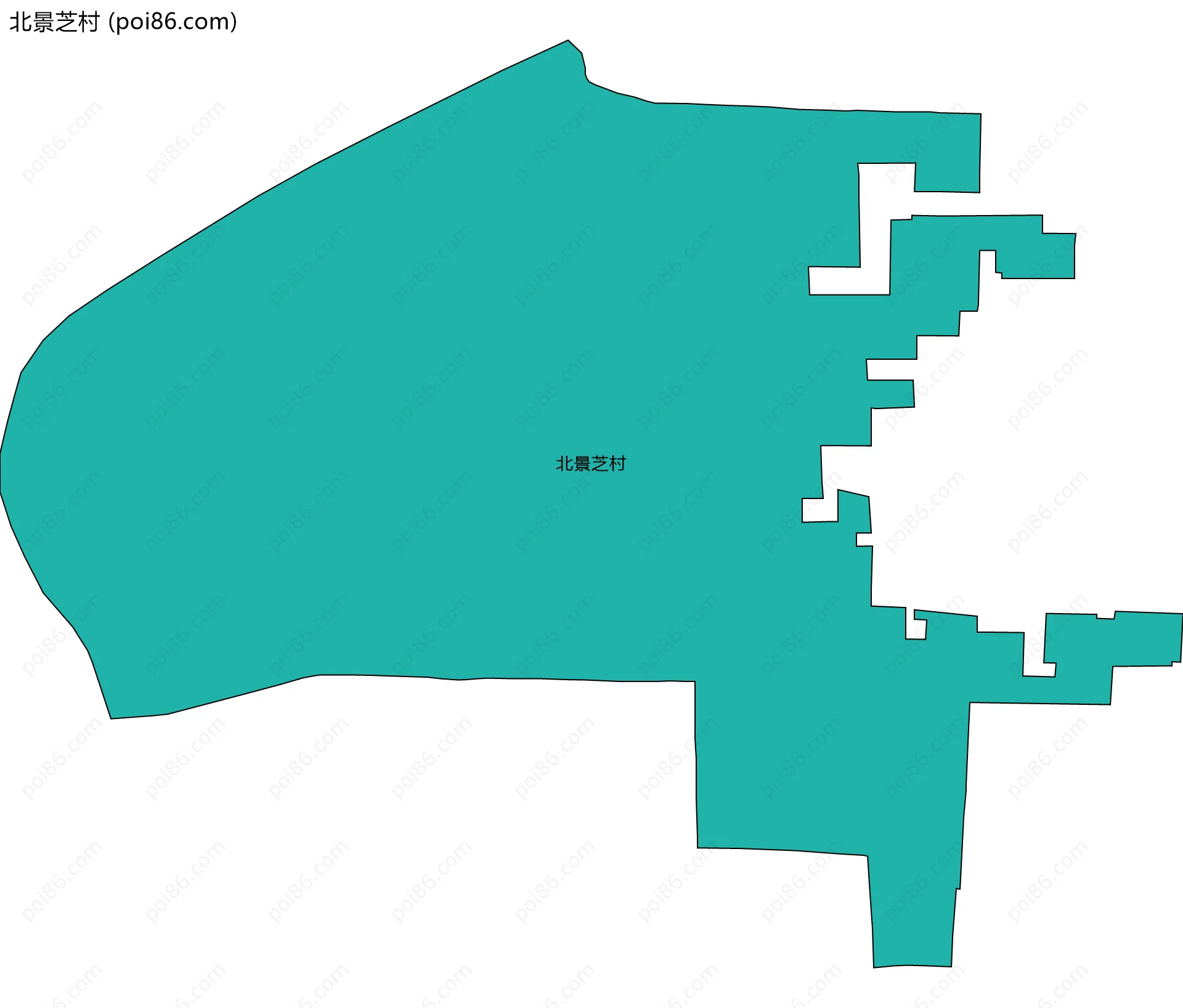 北景芝村边界地图