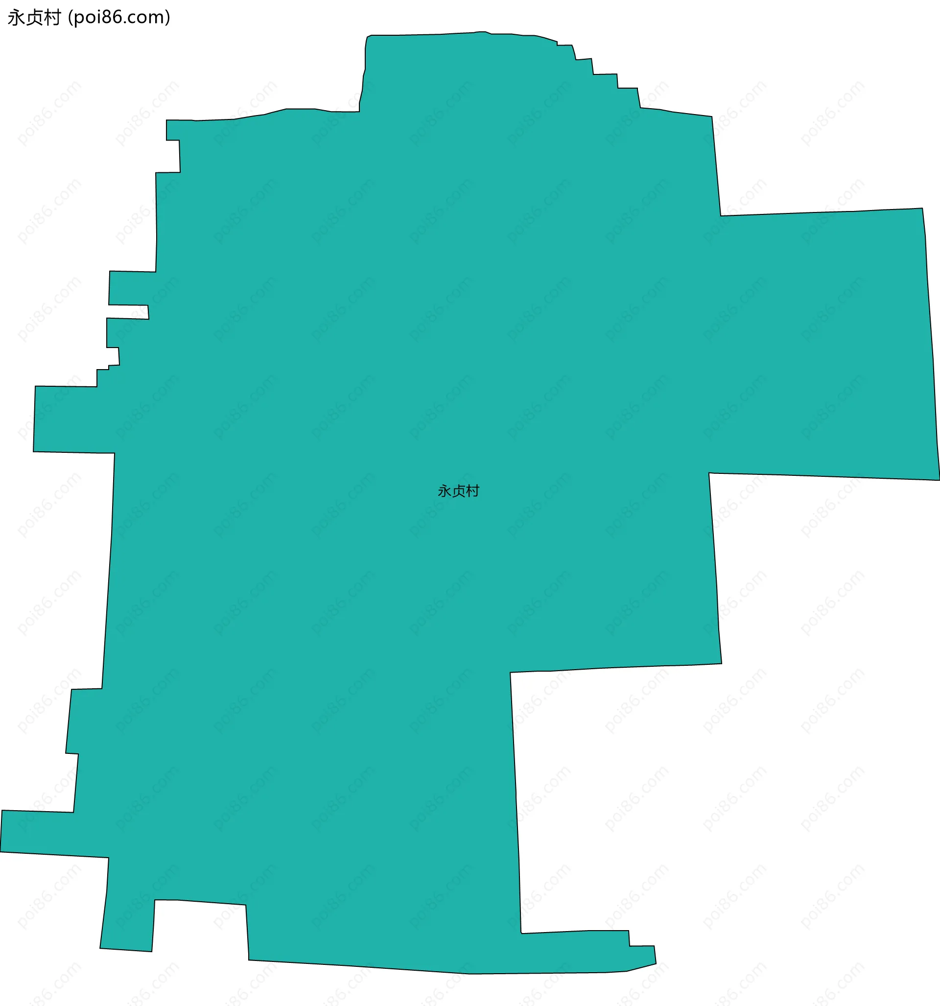 永贞村边界地图