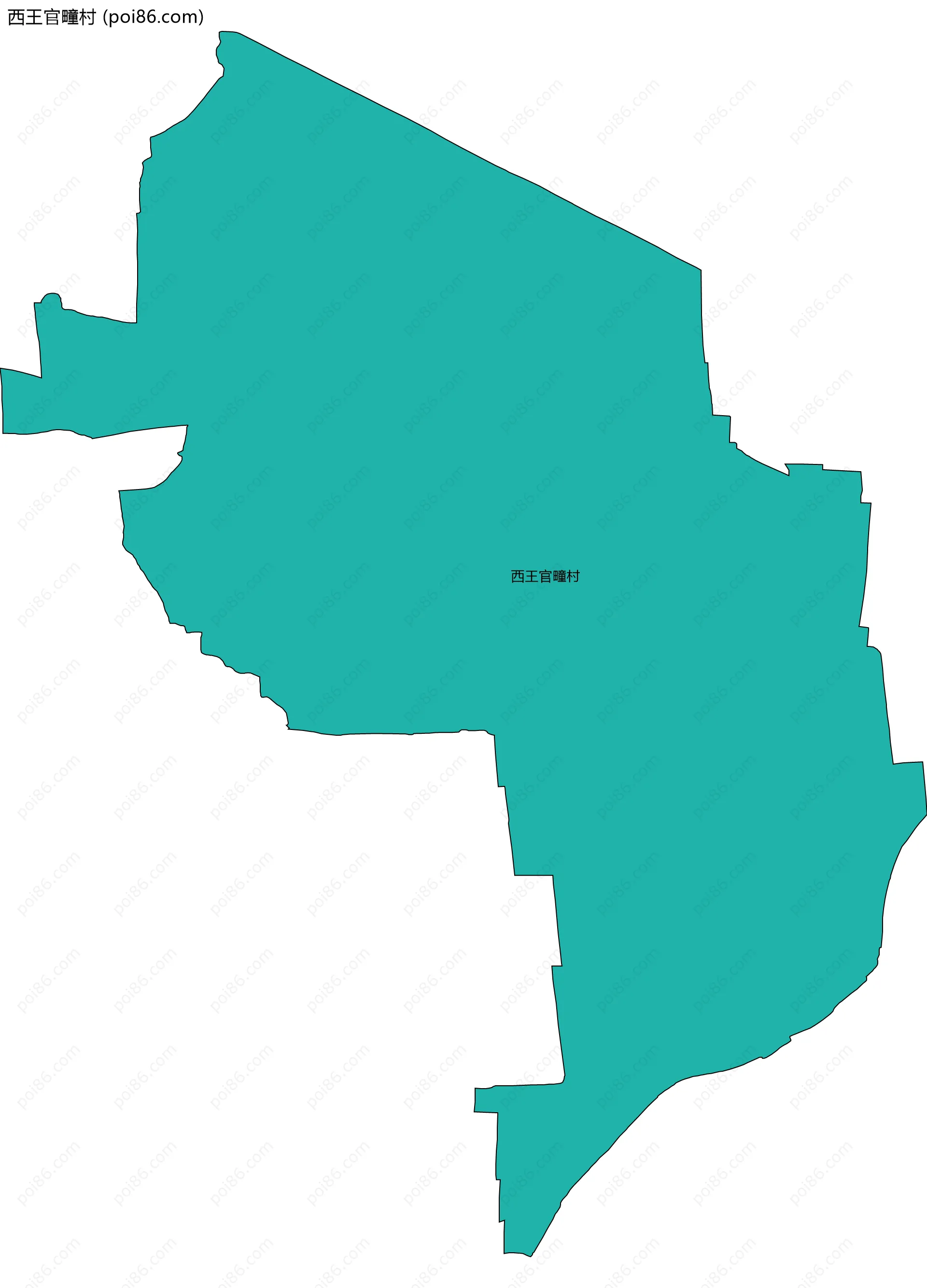 西王官疃村边界地图