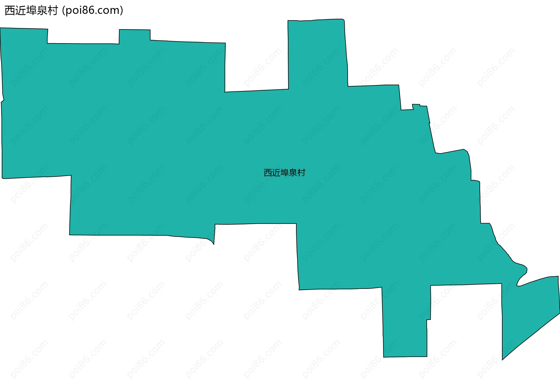 西近埠泉村边界地图