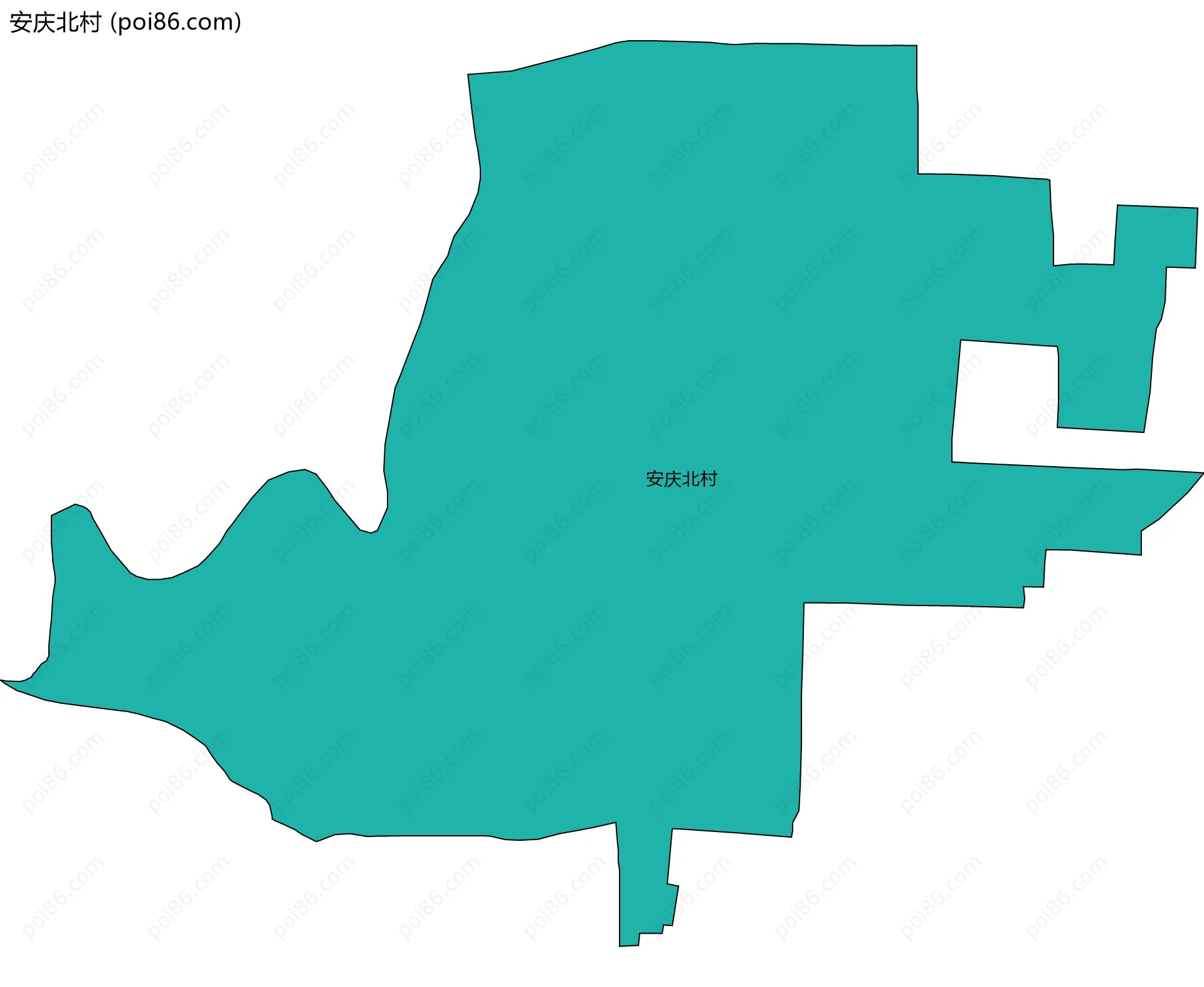 安庆北村边界地图