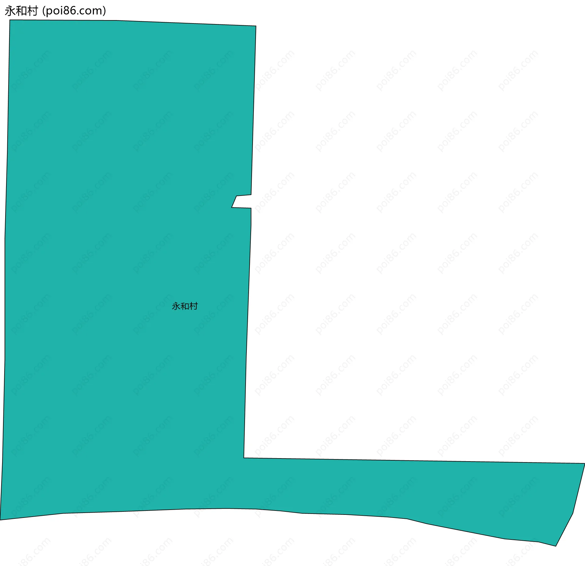 永和村边界地图