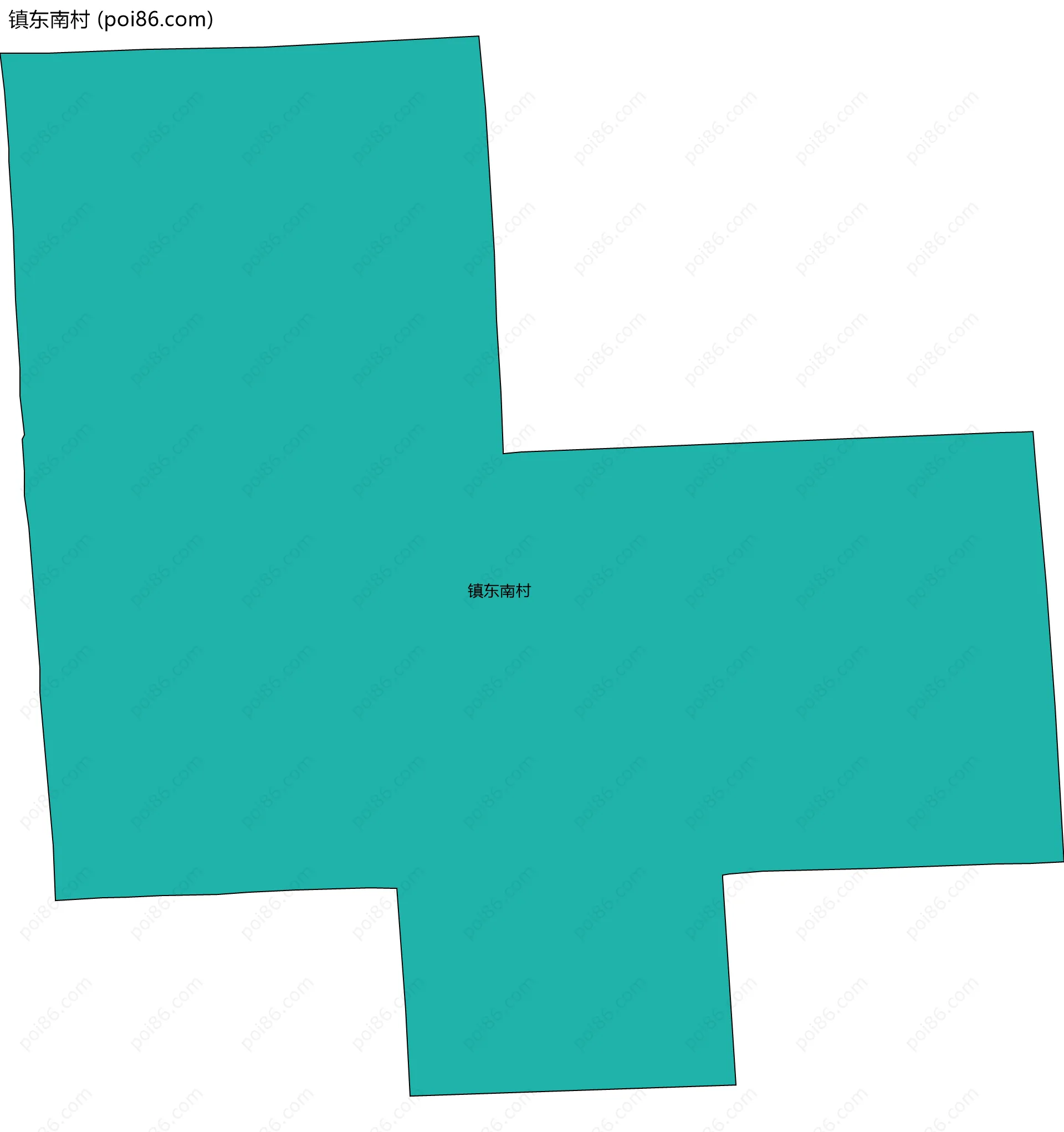 镇东南村边界地图