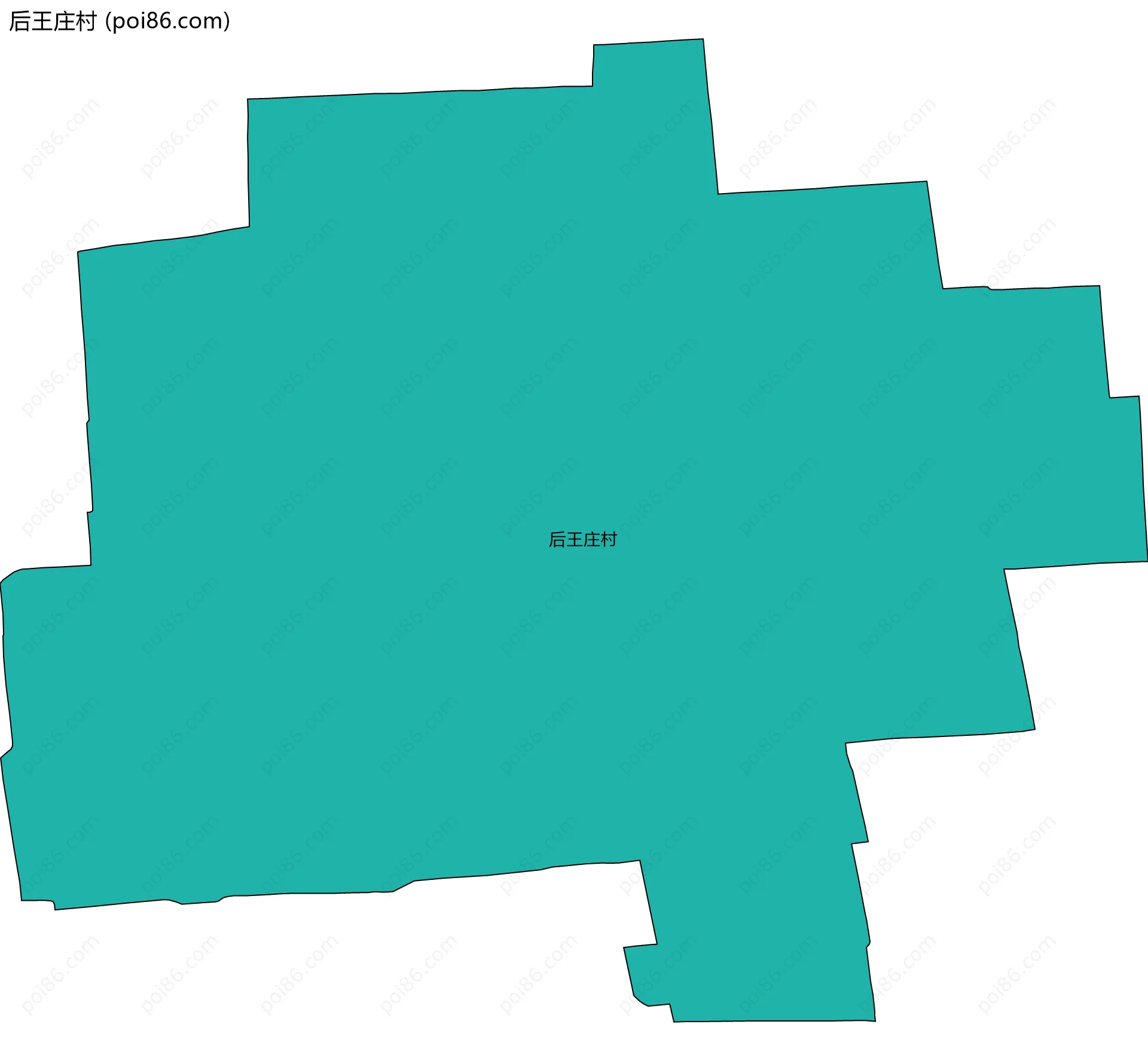 后王庄村边界地图