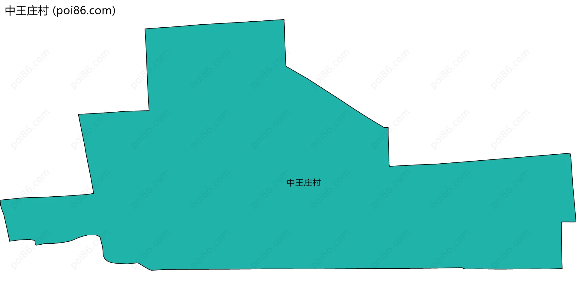 中王庄村边界地图