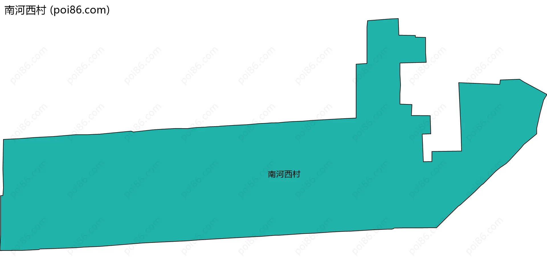 南河西村边界地图