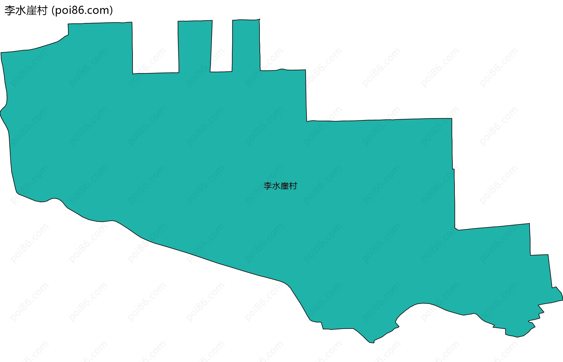 李水崖村边界地图