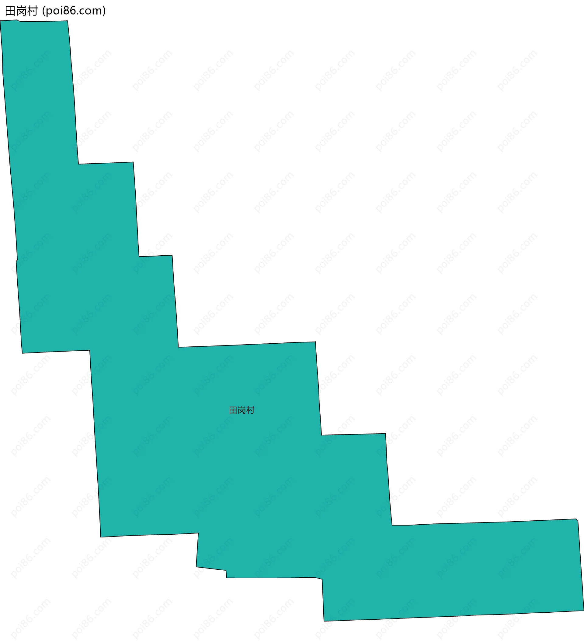 田岗村边界地图