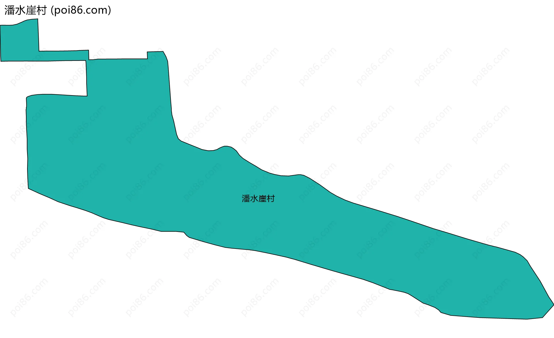 潘水崖村边界地图