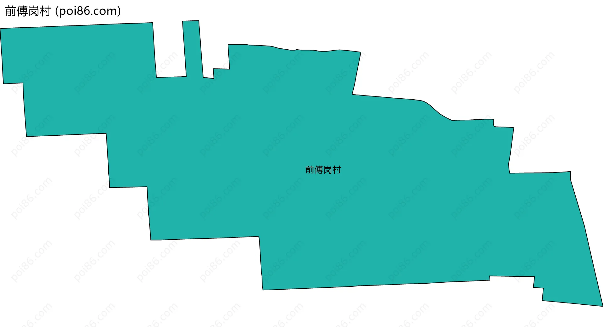 前傅岗村边界地图