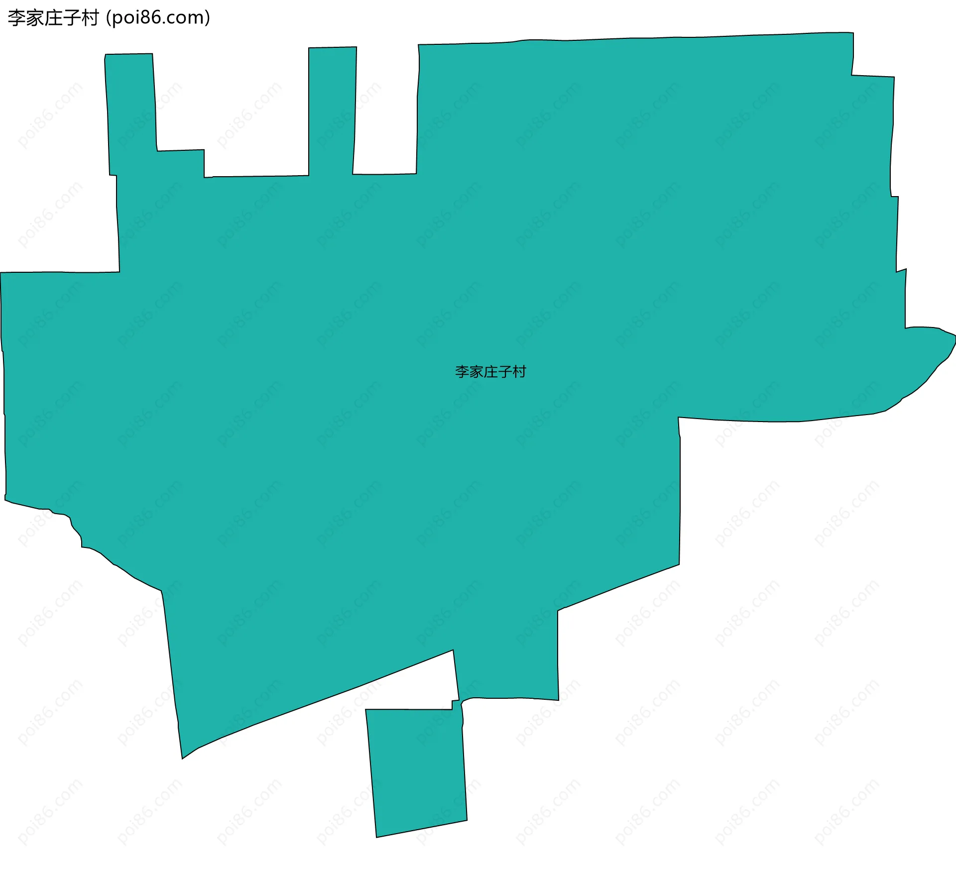 李家庄子村边界地图