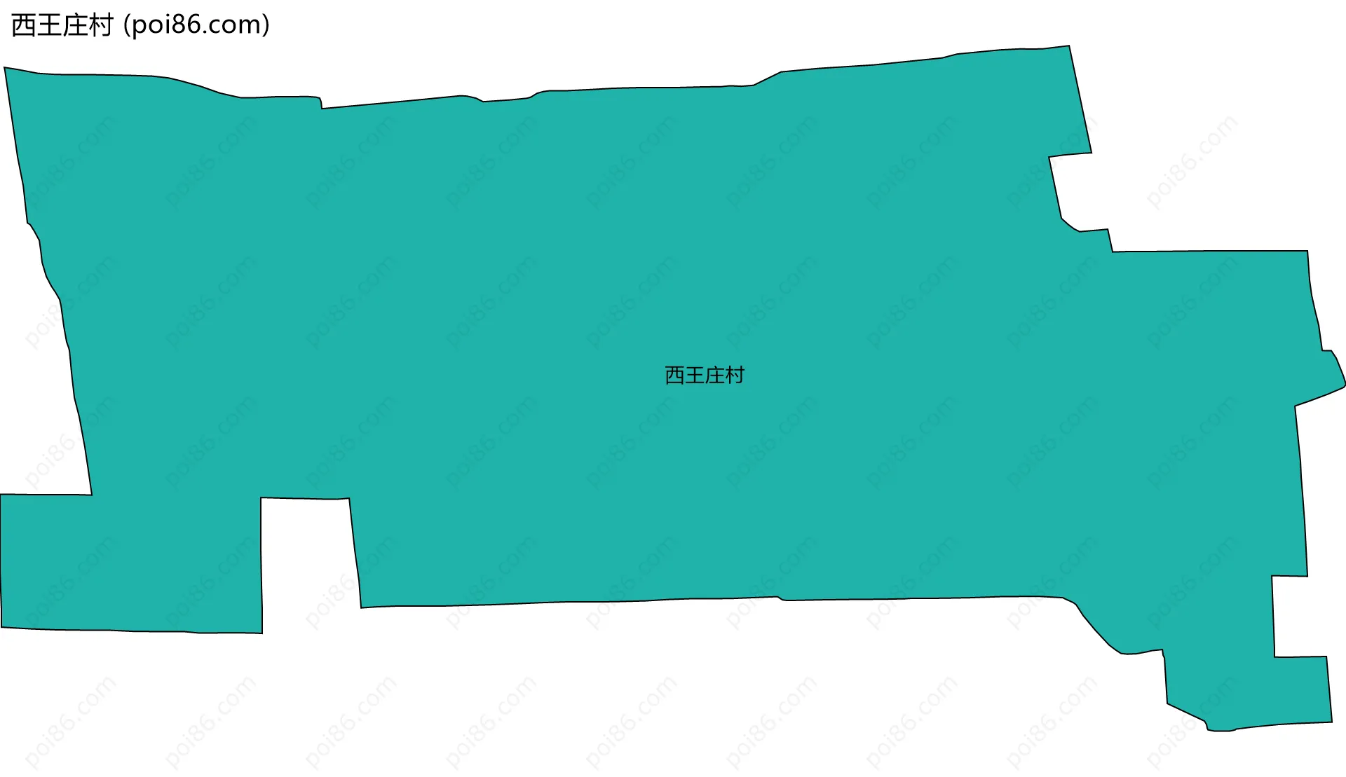 西王庄村边界地图