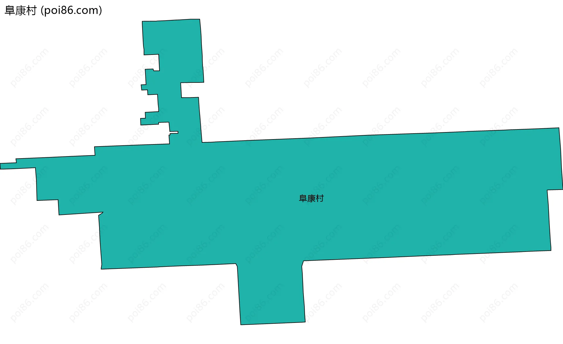 阜康村边界地图