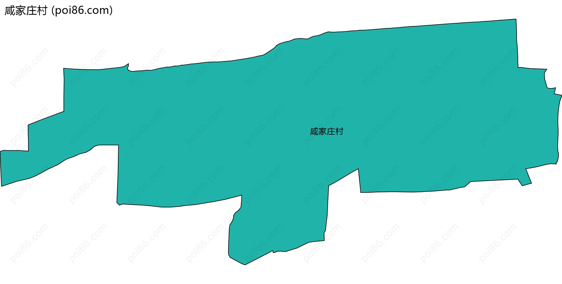 咸家庄村边界地图