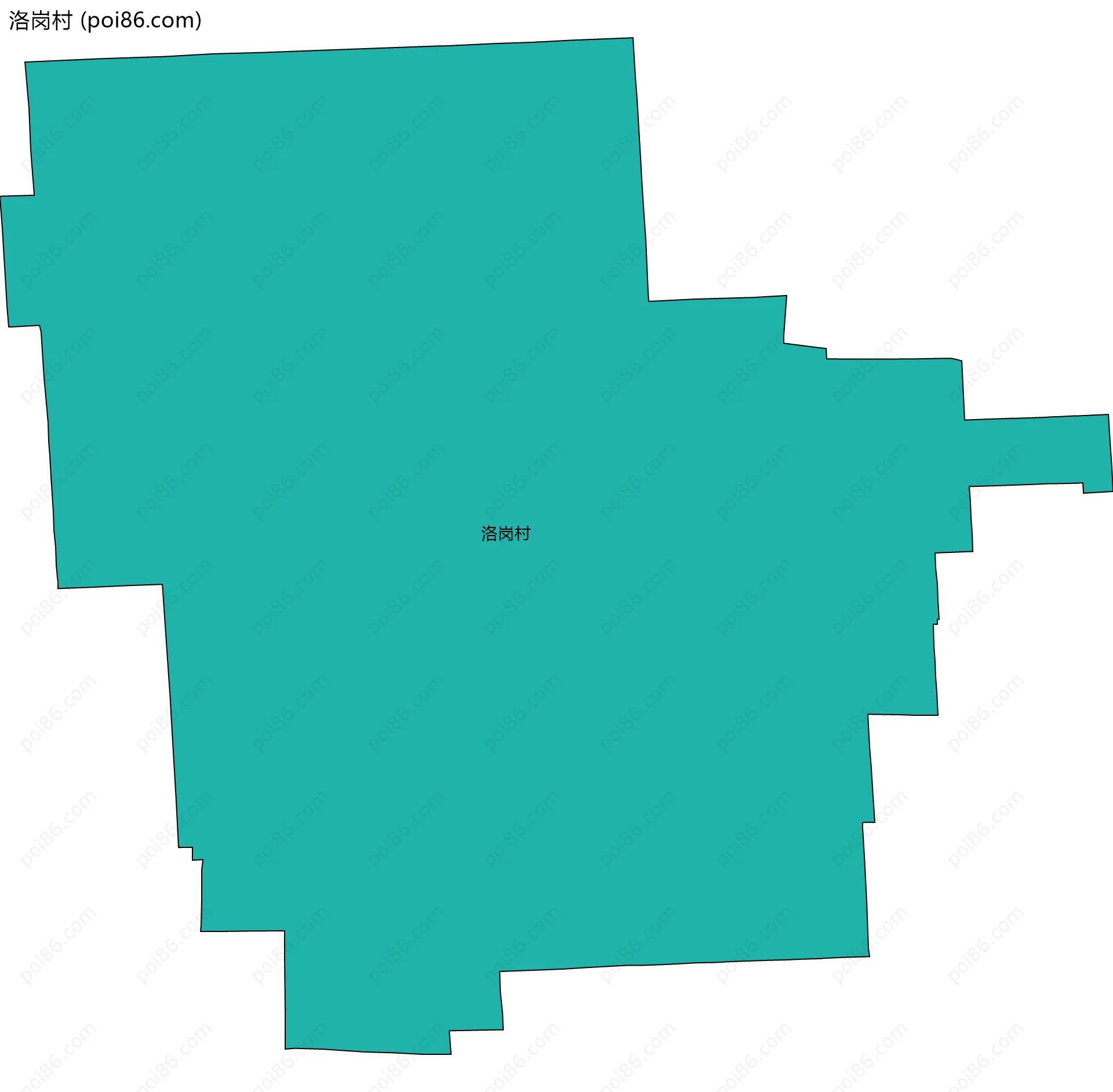 洛岗村边界地图
