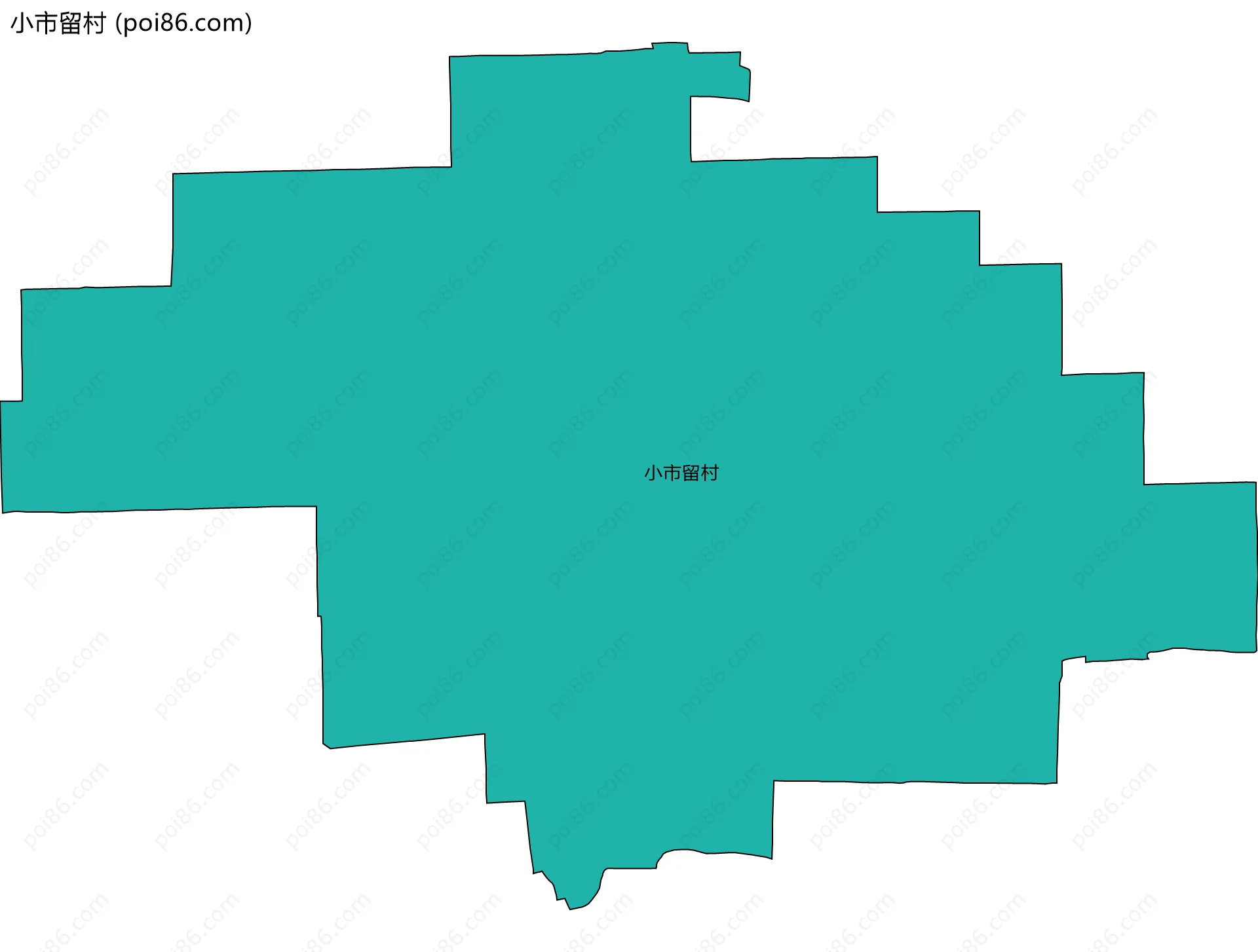 小市留村边界地图
