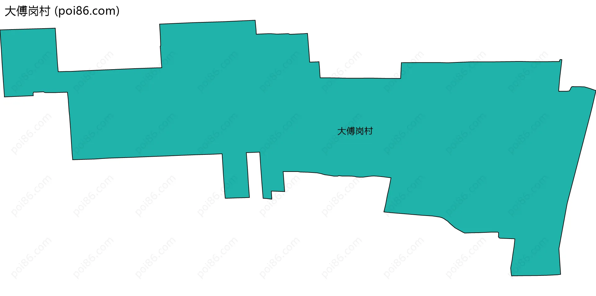 大傅岗村边界地图