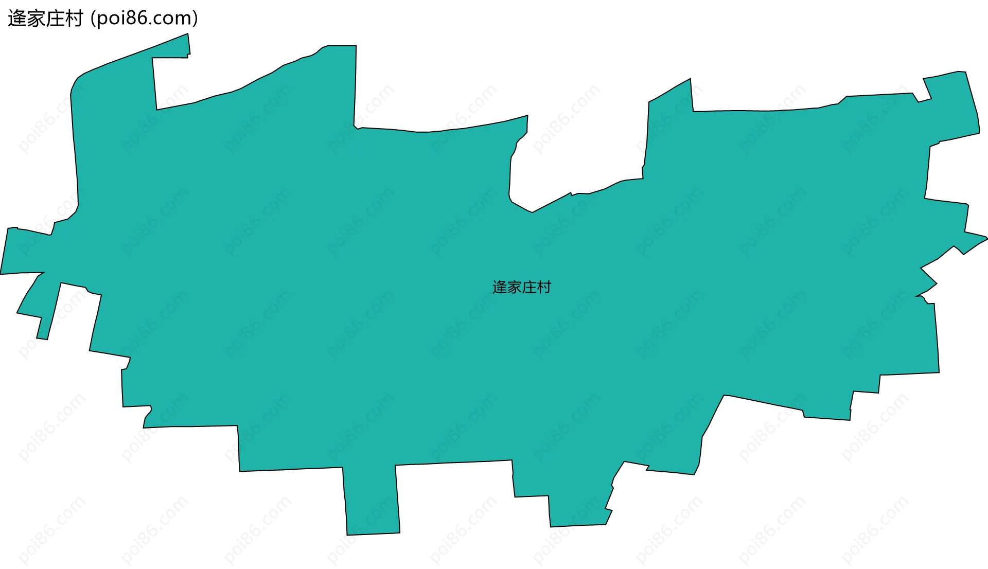 逄家庄村边界地图