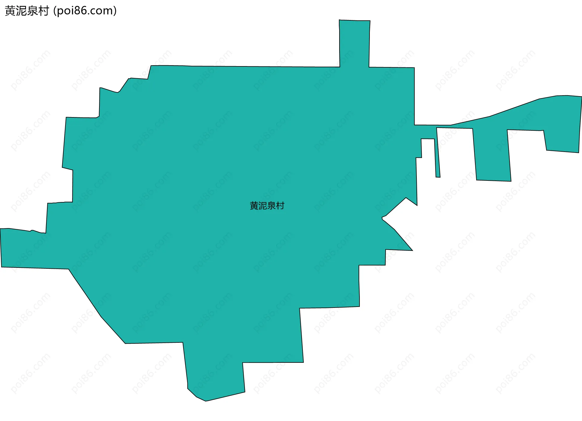 黄泥泉村边界地图